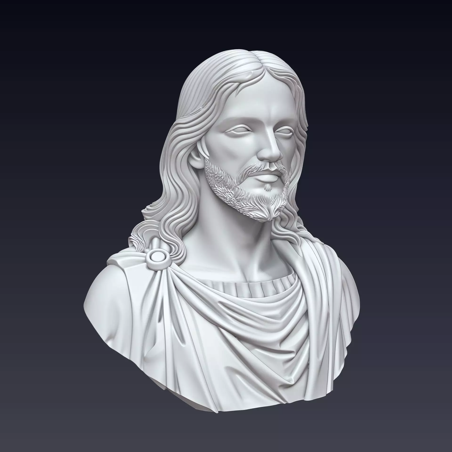 Jesus Christ Bust Jesus Christ Bust 3D Model for Printing 3D print model_4