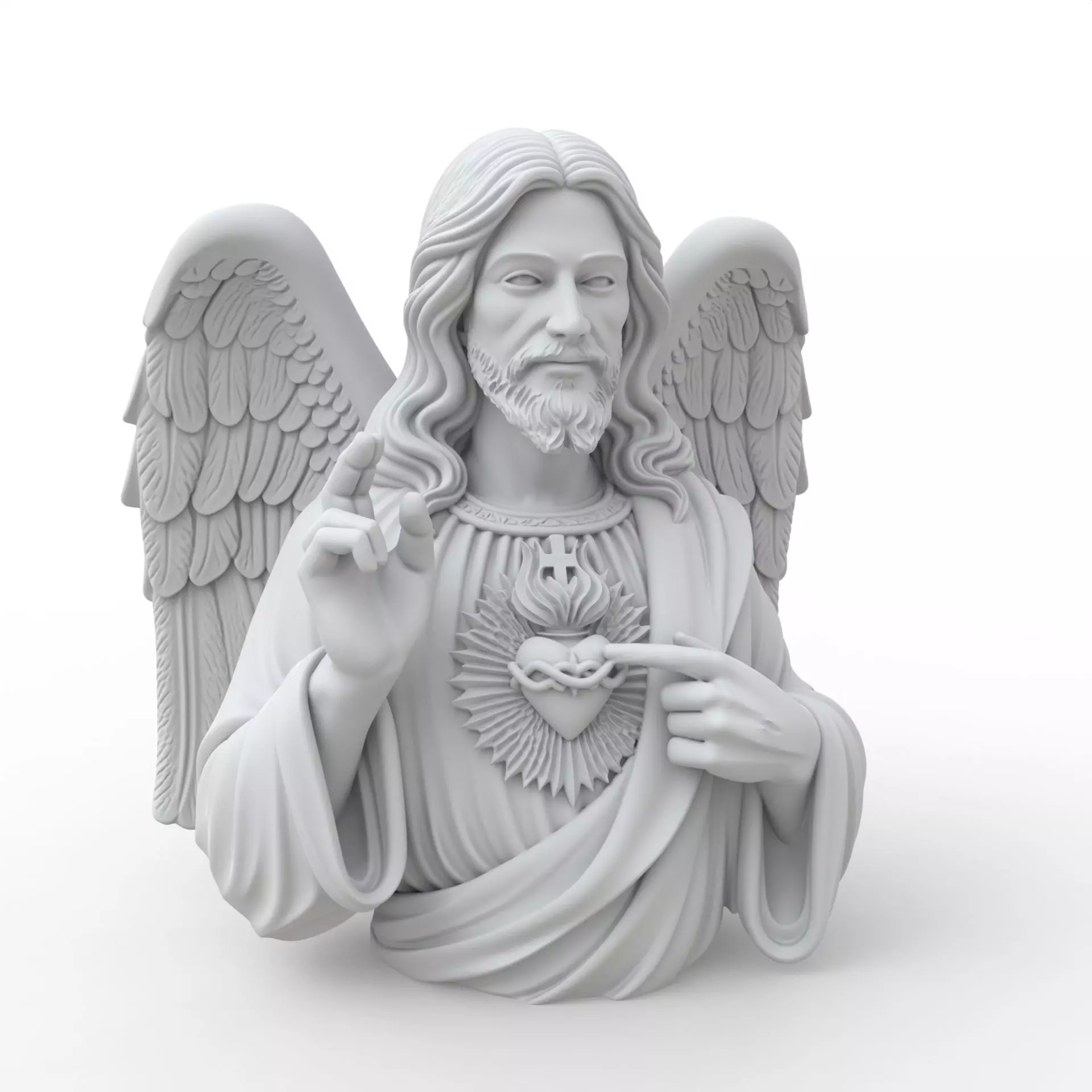 Jesus Christ Bust Jesus Christ Bust 3D Model for Printing 3D print model_30