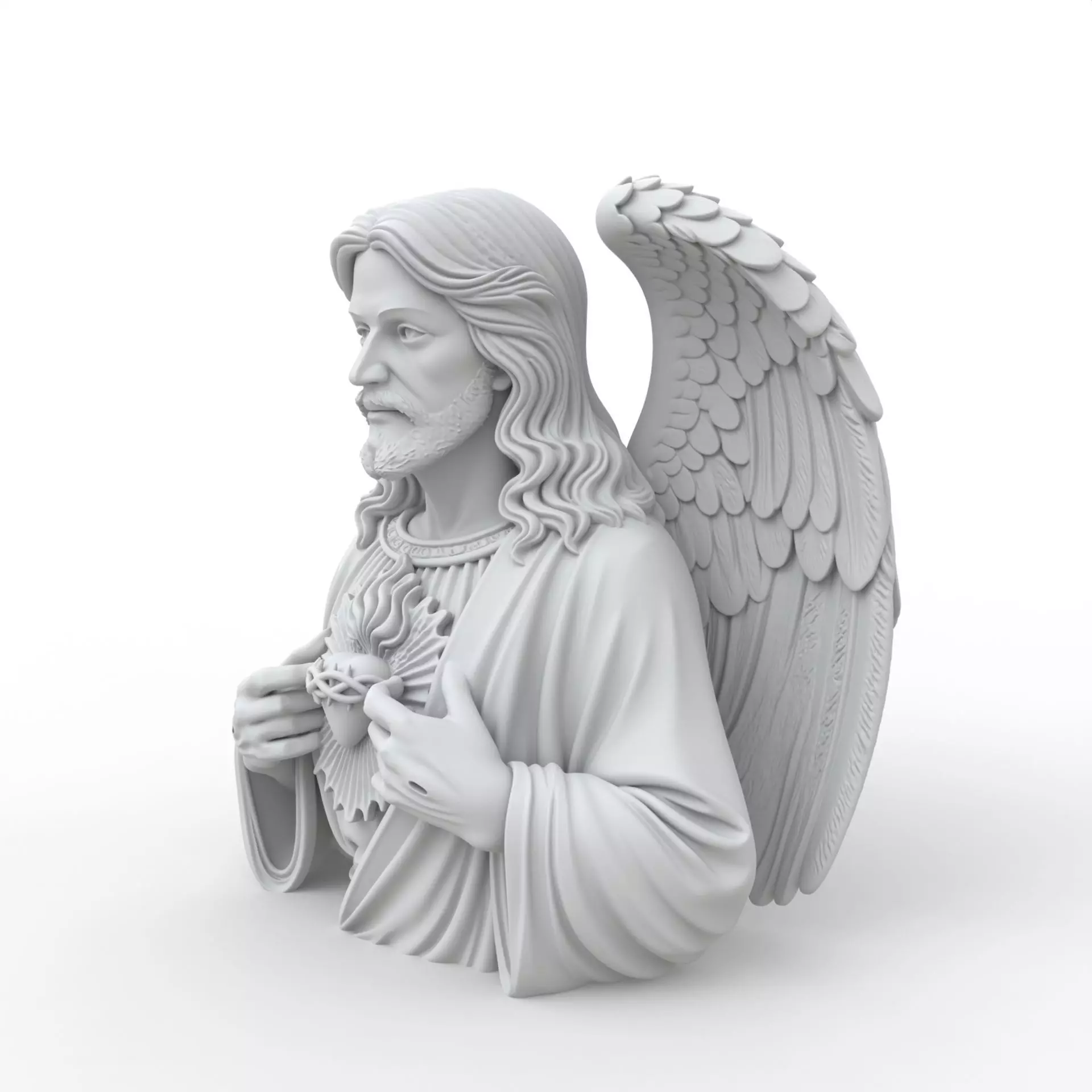 Jesus Christ Bust Jesus Christ Bust 3D Model for Printing 3D print model_8