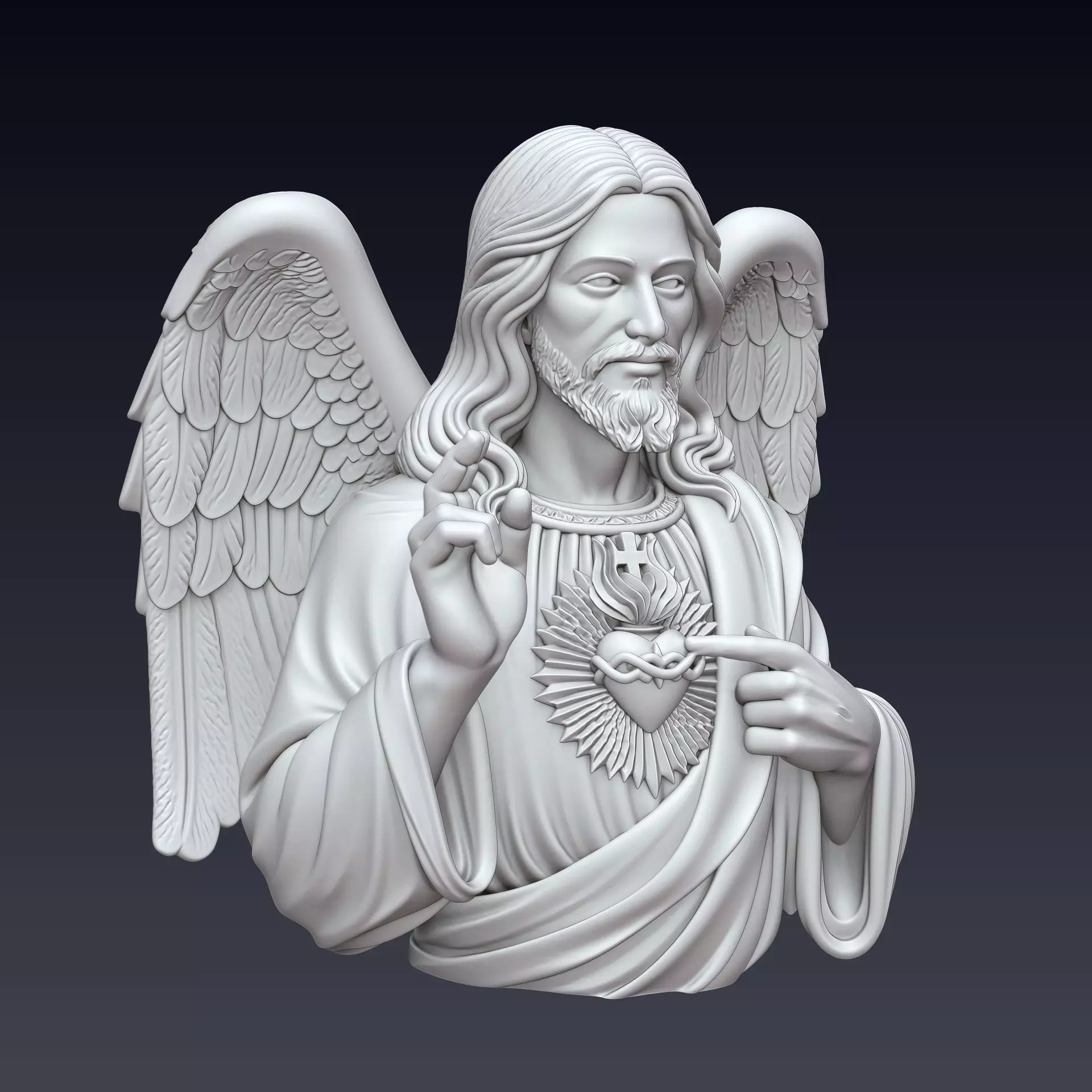 Jesus Christ Bust Jesus Christ Bust 3D Model for Printing 3D print model_0