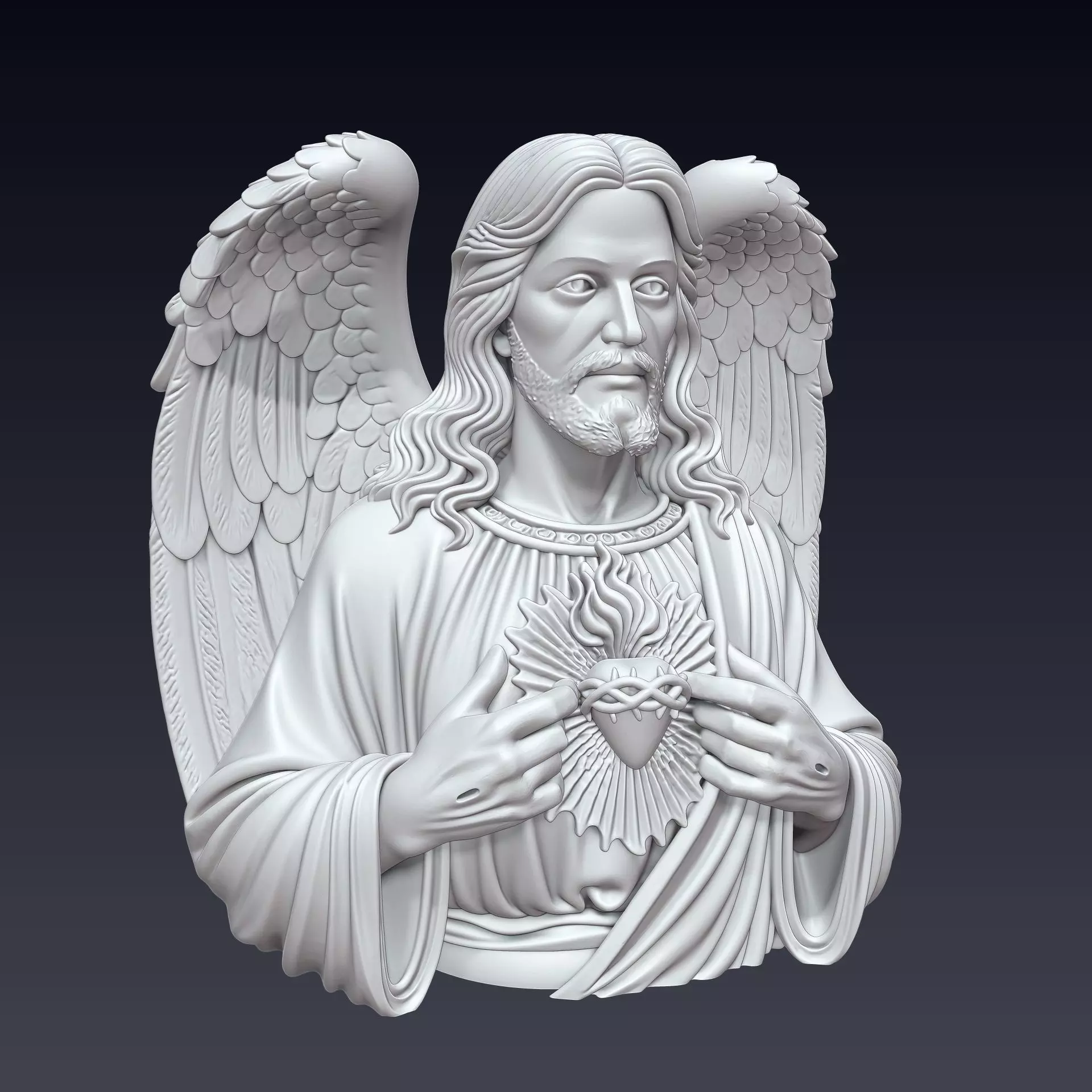 Jesus Christ Bust Jesus Christ Bust 3D Model for Printing 3D print model_3