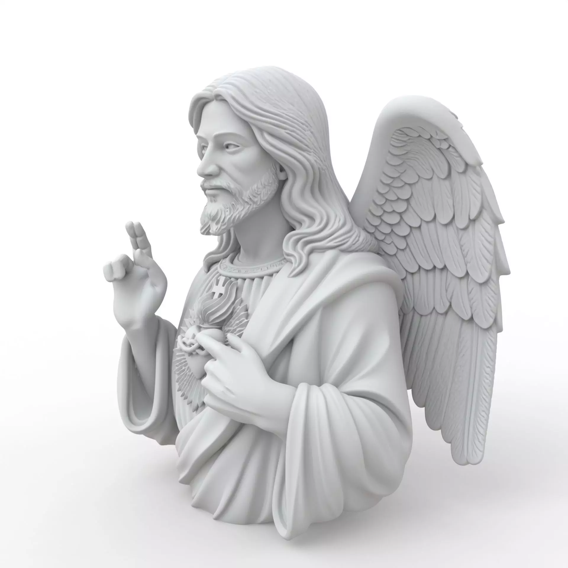 Jesus Christ Bust Jesus Christ Bust 3D Model for Printing 3D print model_5