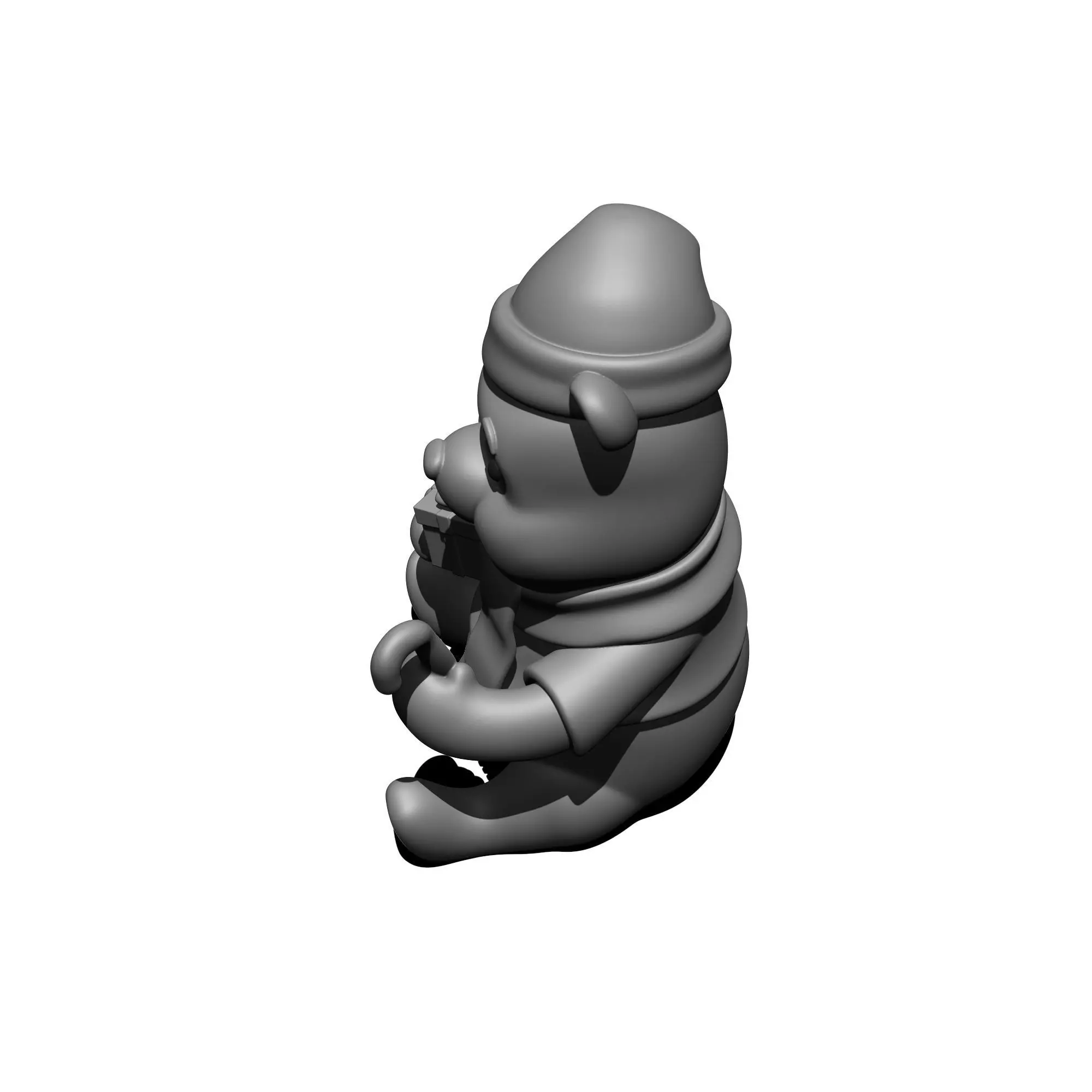 Winnie the Pooh at Christmas 3D print model_4