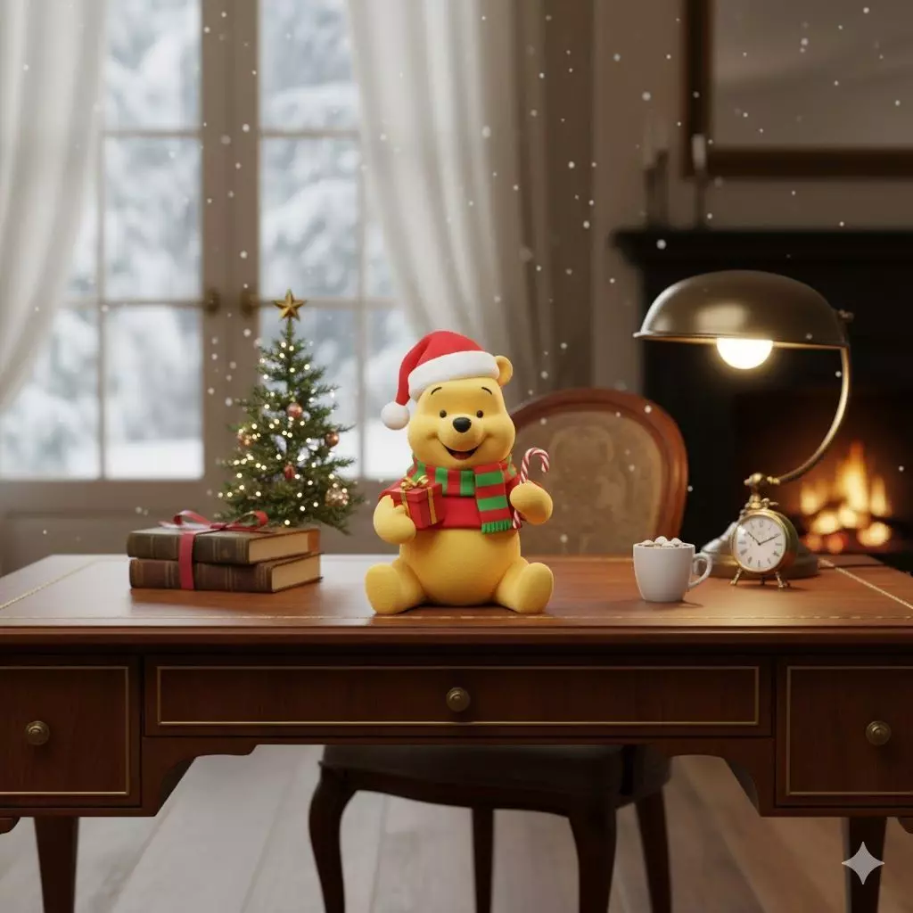 Winnie the Pooh at Christmas 3D print model_0