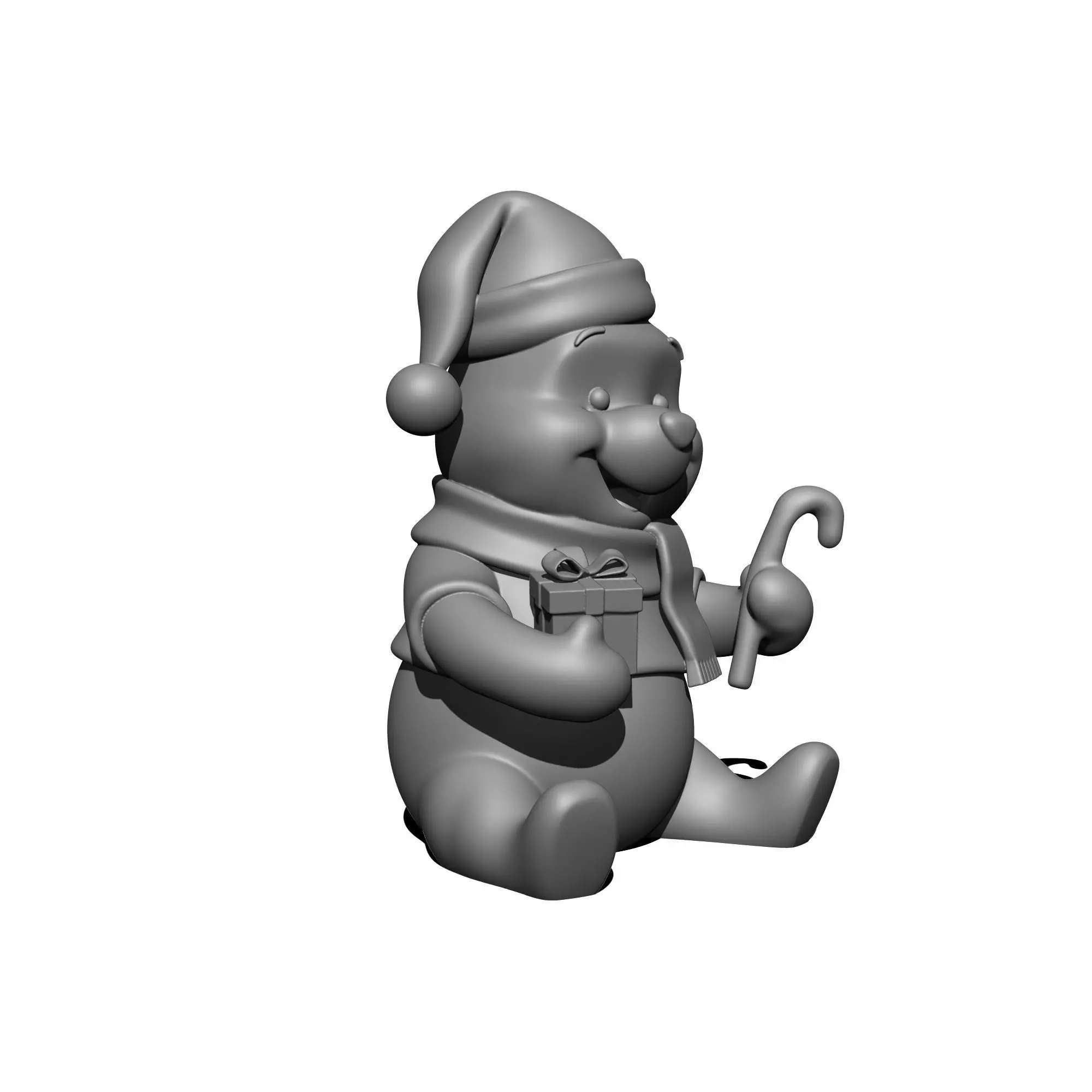 Winnie the Pooh at Christmas 3D print model_5