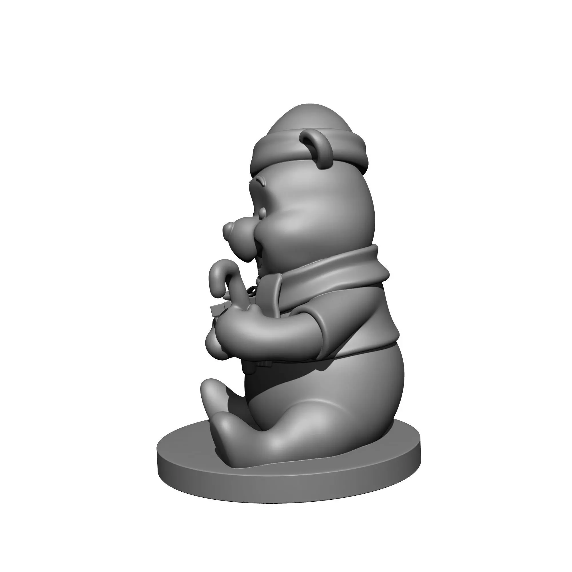 Winnie the Pooh at Christmas 3D print model_1