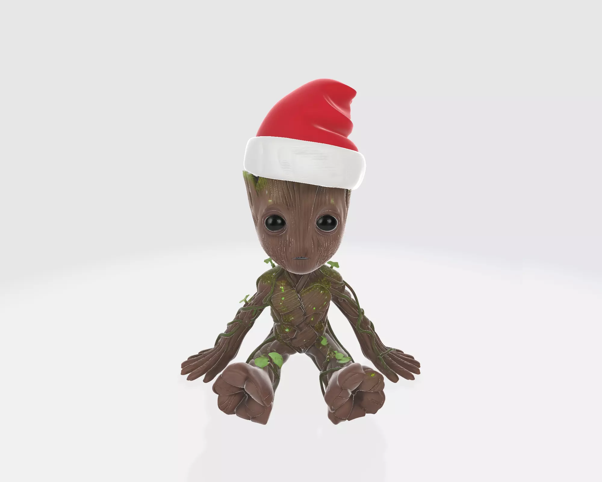 Groot with Santa Hat Cute Baby Groot Christmas Groot Figurine 3D print model_0