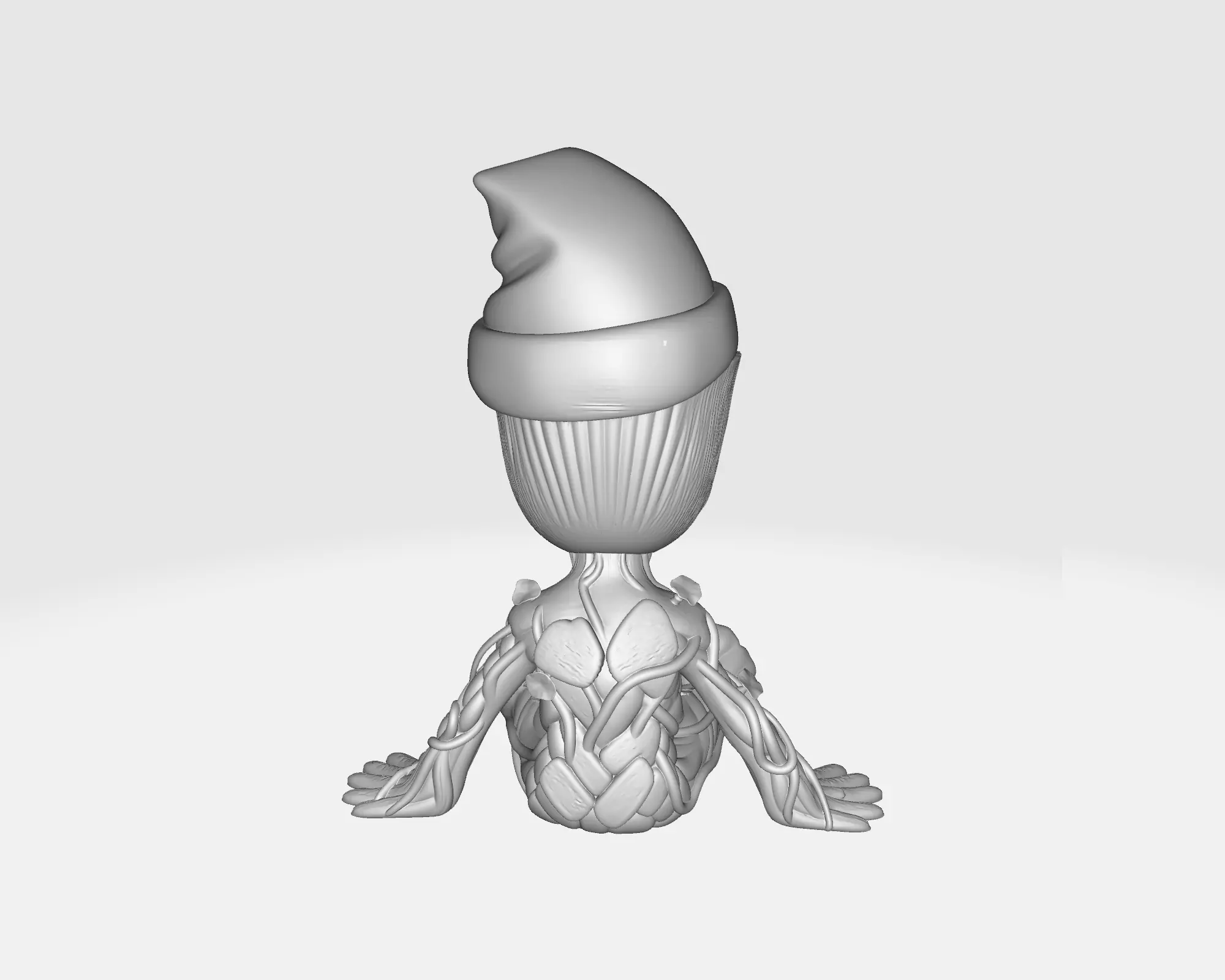 Groot with Santa Hat Cute Baby Groot Christmas Groot Figurine 3D print model_2