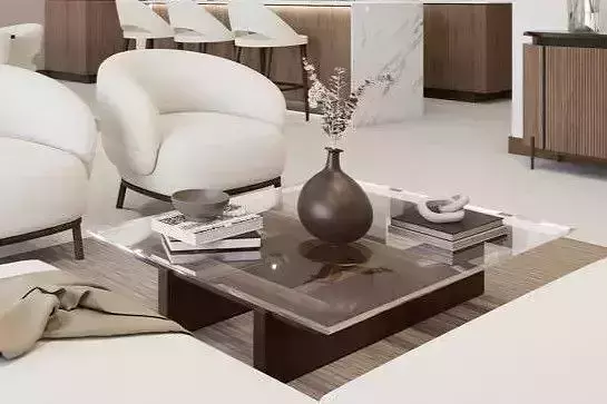 MESA DE MADERA Y VIDRIO - WOOD AND GLASS TABLE