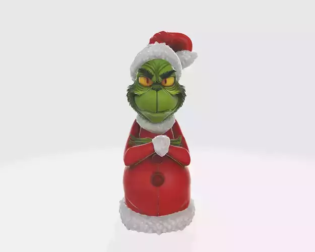 Grinch 3D Printed Figurine Funny Christmas Decor Holiday 3D print model Grinch 3D Printed Figurine Funny Christmas Decor Holiday 3D print model