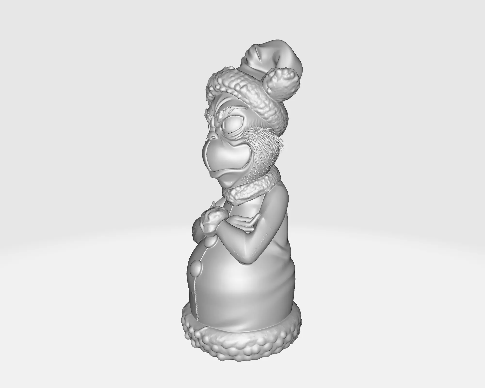 Grinch 3D Printed Figurine Funny Christmas Decor Holiday 3D print model_3