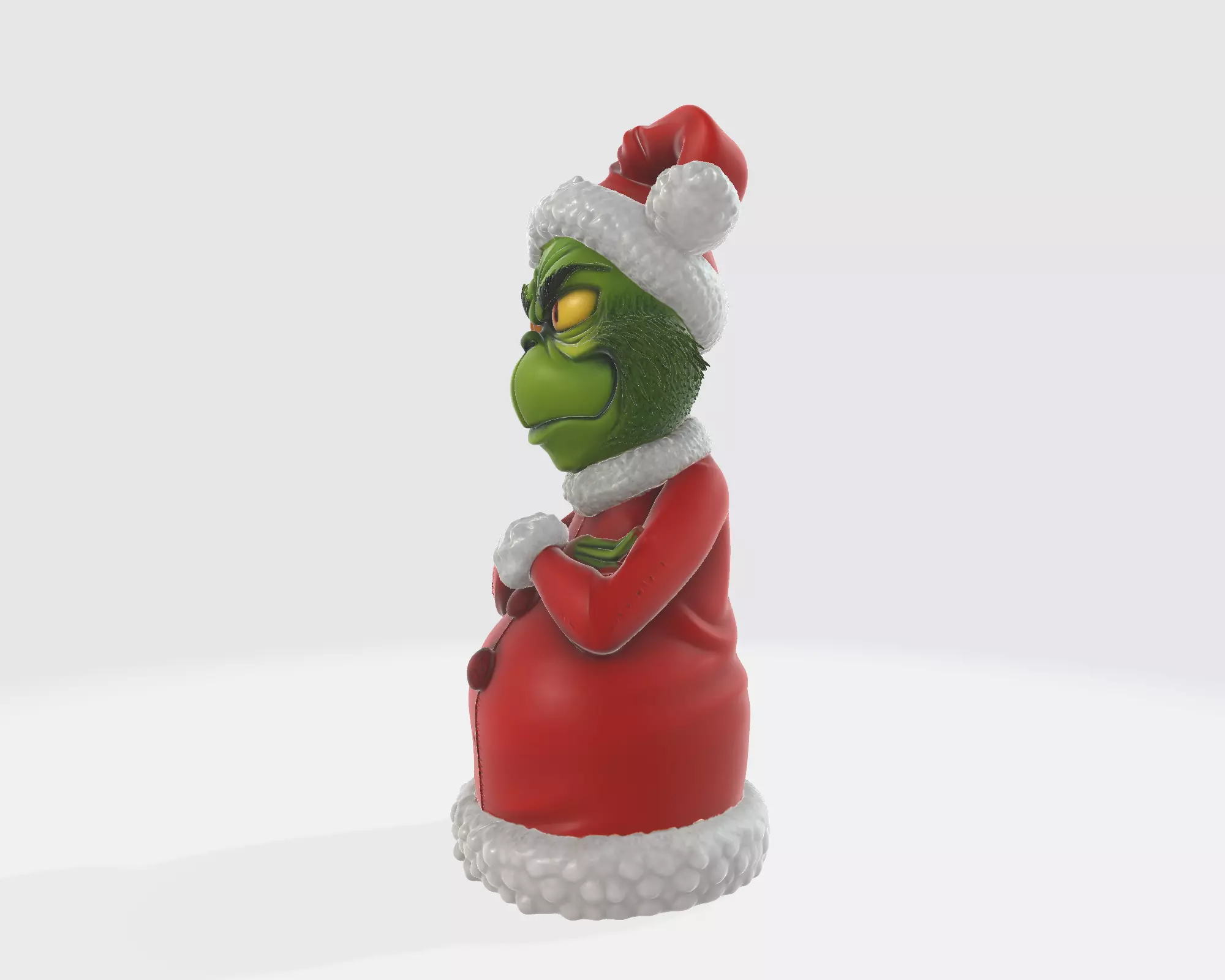 Grinch 3D Printed Figurine Funny Christmas Decor Holiday 3D print model_5
