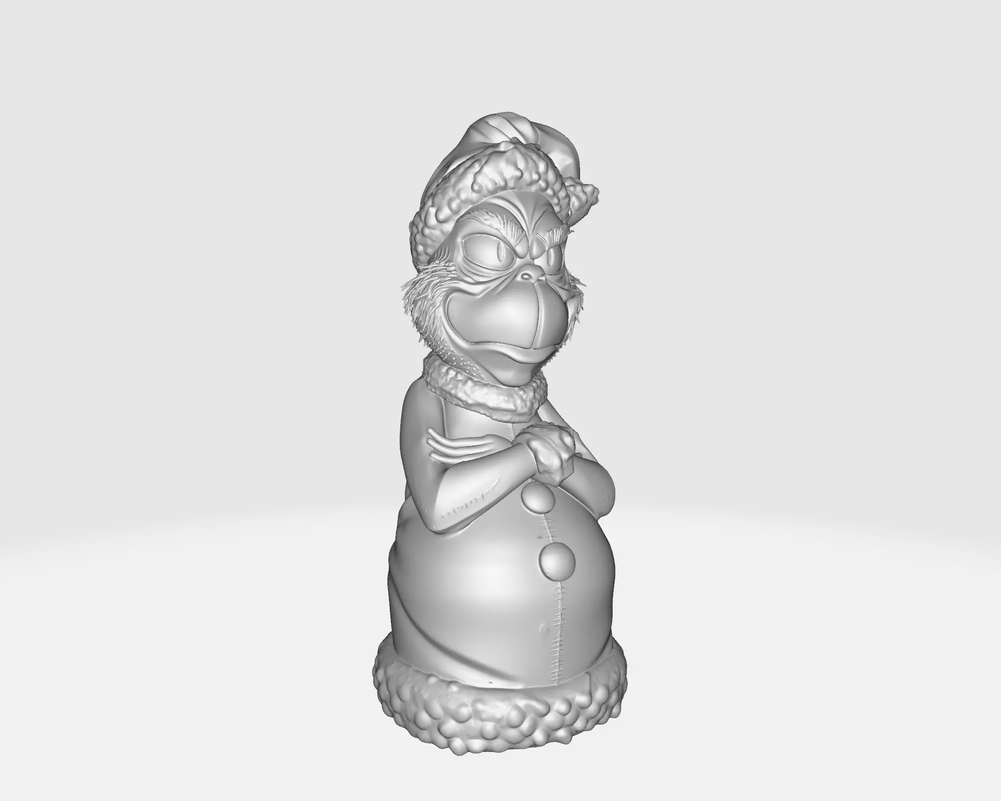 Grinch 3D Printed Figurine Funny Christmas Decor Holiday 3D print model_2