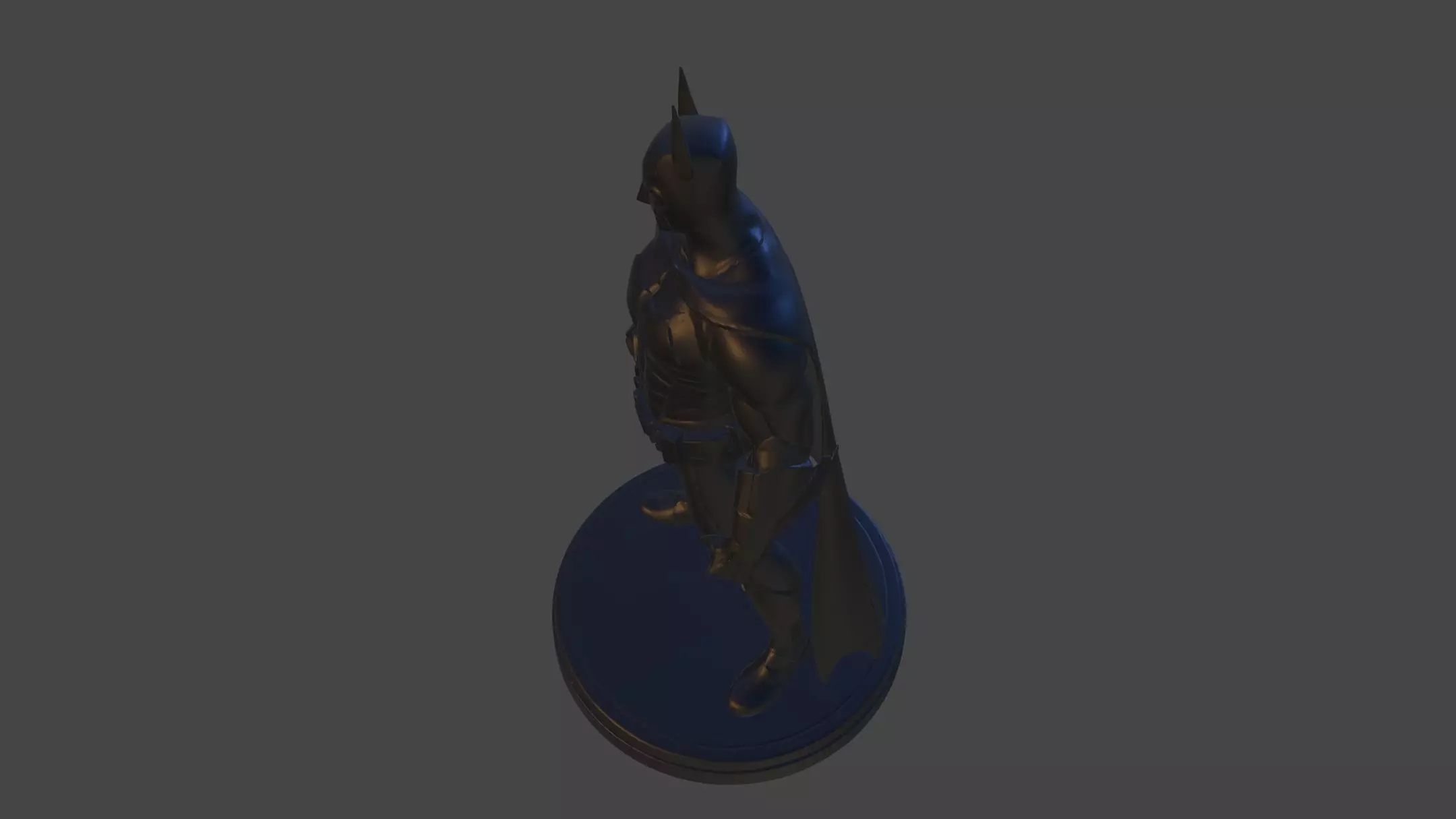 Dark Vigilante  High Poly 3D Print Figurine 3D print model_32