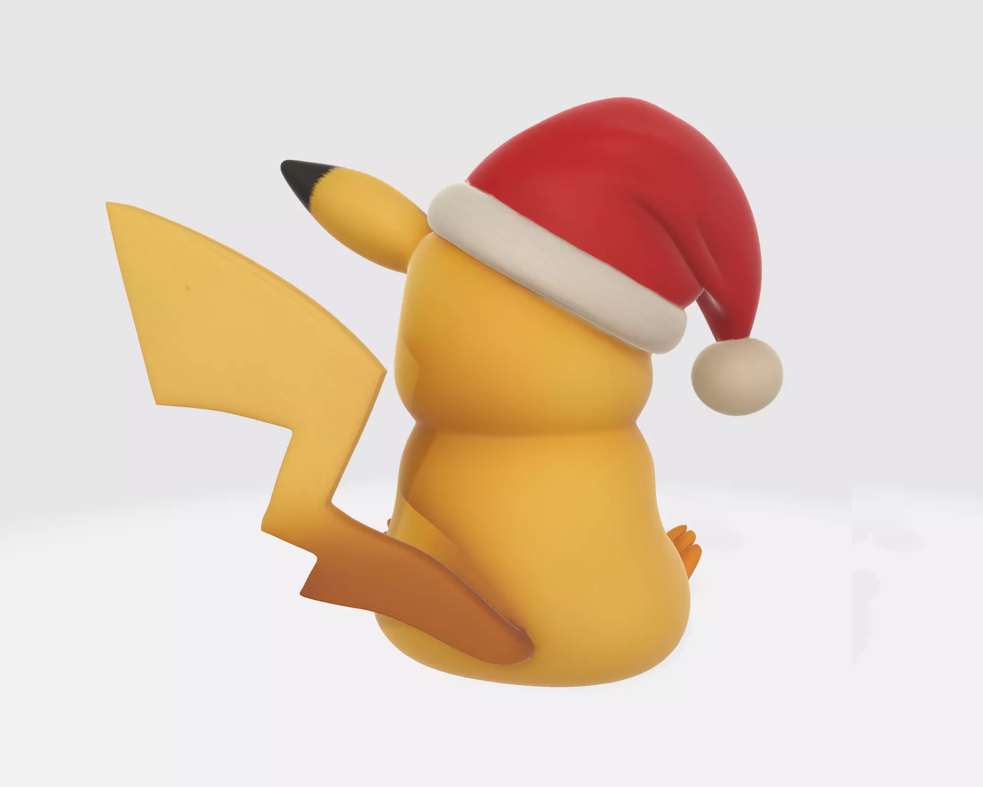 Christmas Pikachu Holding Festive Holiday Pokemon  3D print model_7