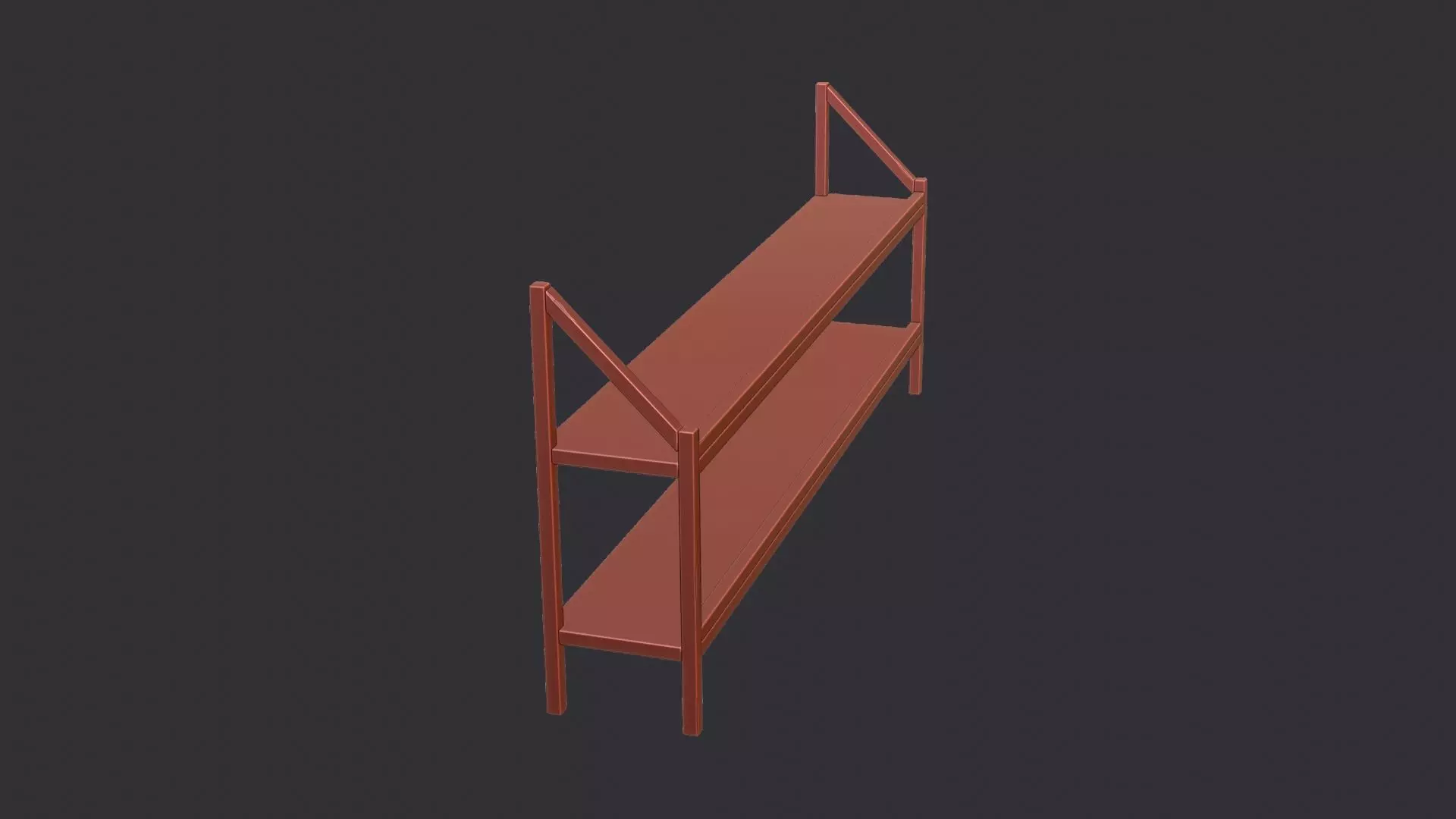 Garage Hose Shelves Wood Storage Low-poly 3D model_6