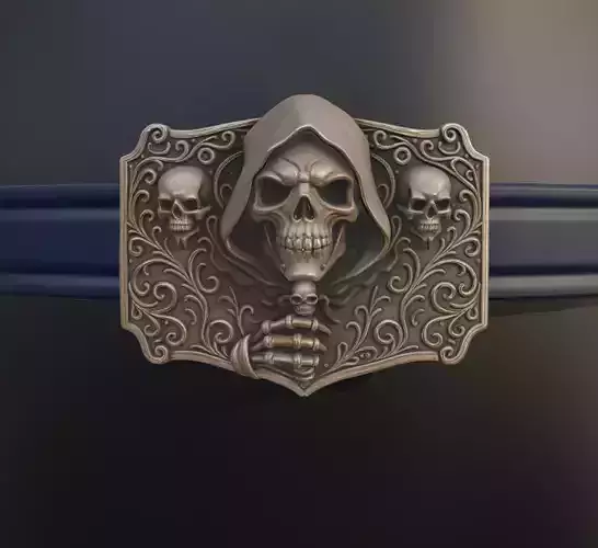 DEATH BELT BUCKLE 3D print model