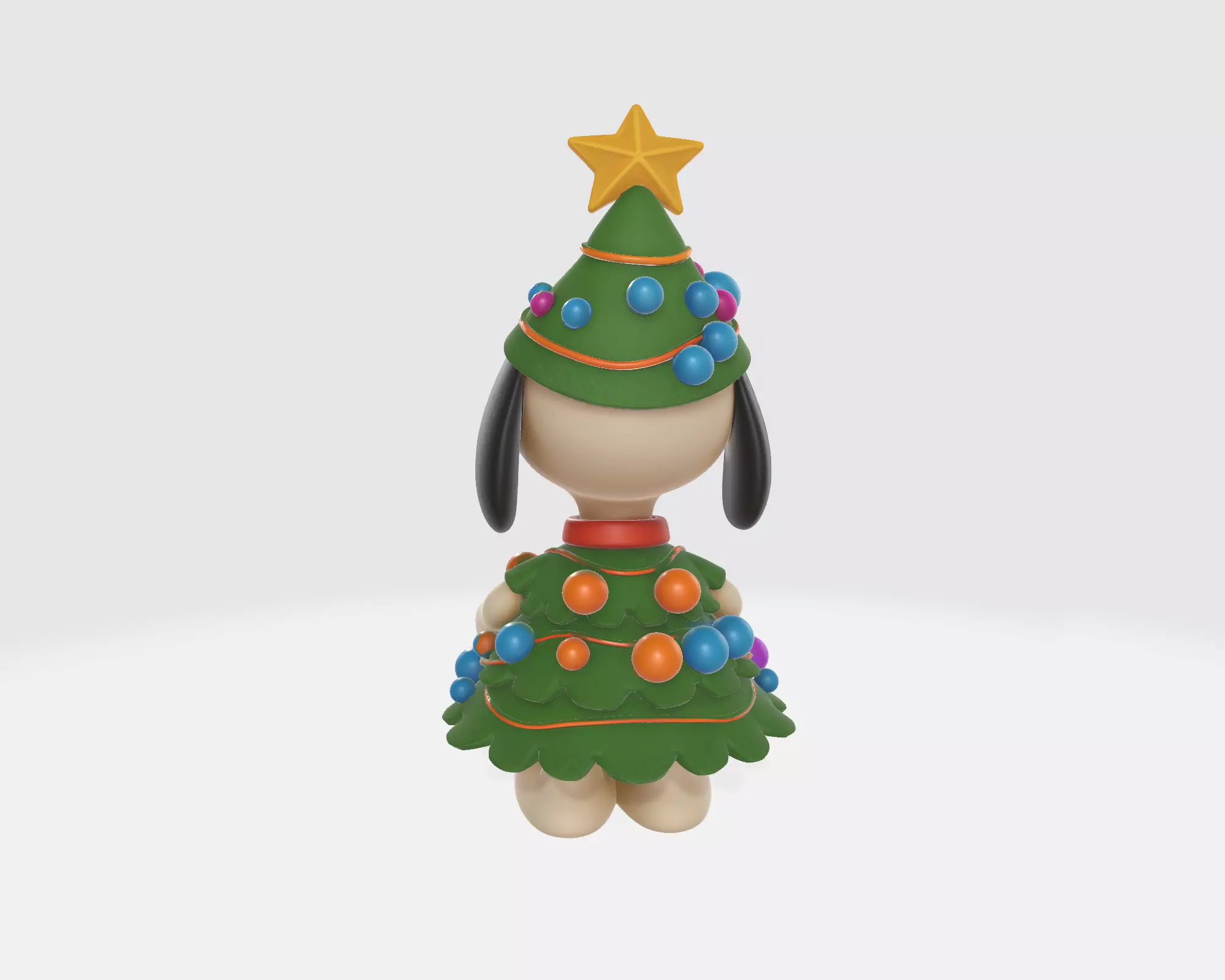 Enesco Jim Shore Snoopy Christmas Tree 3D Print 3D print model_8