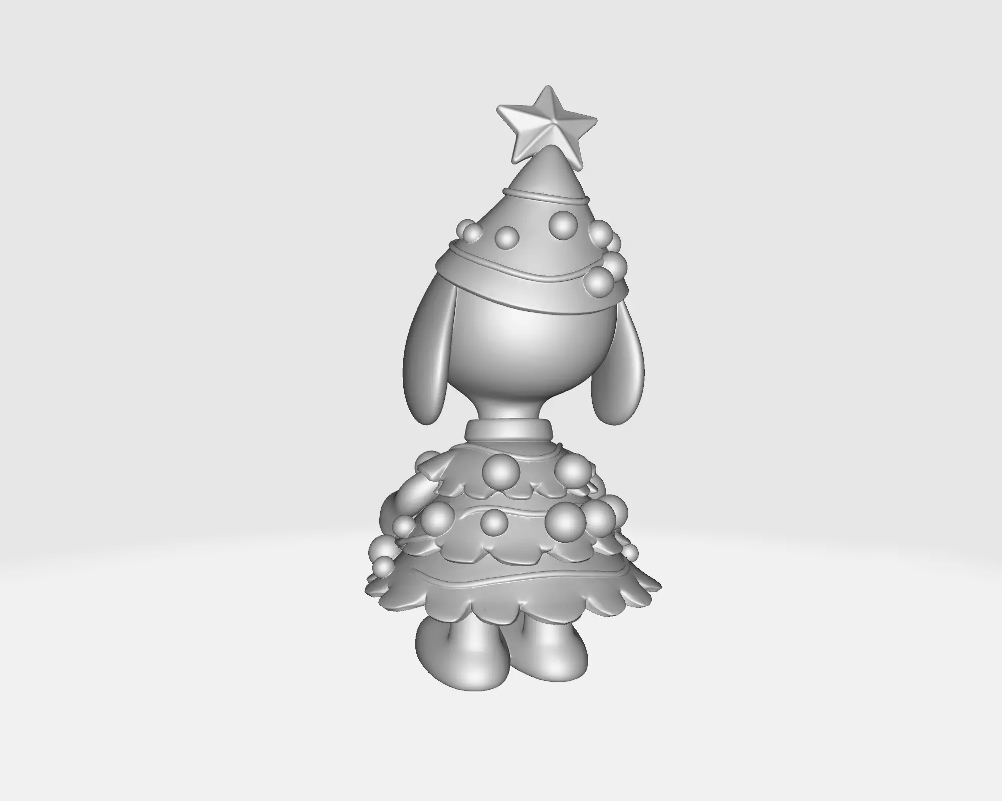 Enesco Jim Shore Snoopy Christmas Tree 3D Print 3D print model_4