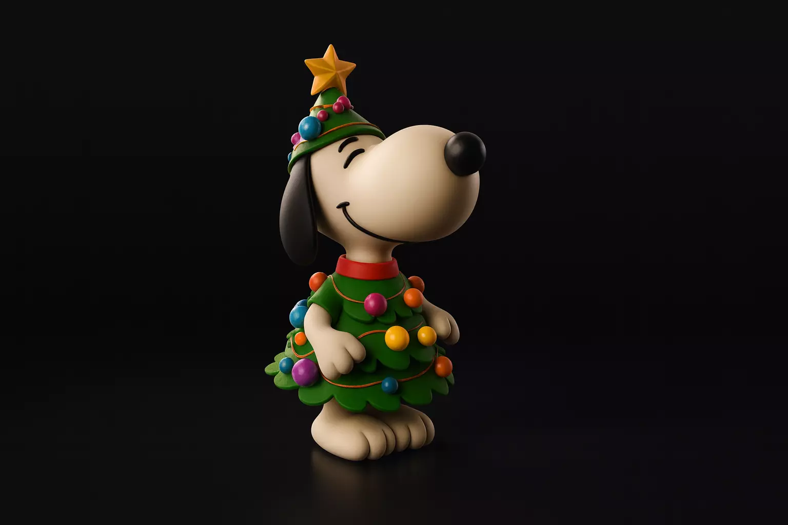 Enesco Jim Shore Snoopy Christmas Tree 3D Print 3D print model_0