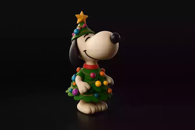 Enesco Jim Shore Snoopy Christmas Tree 3D Print 3D print model Enesco Jim Shore Snoopy Christmas Tree 3D Print 3D print model