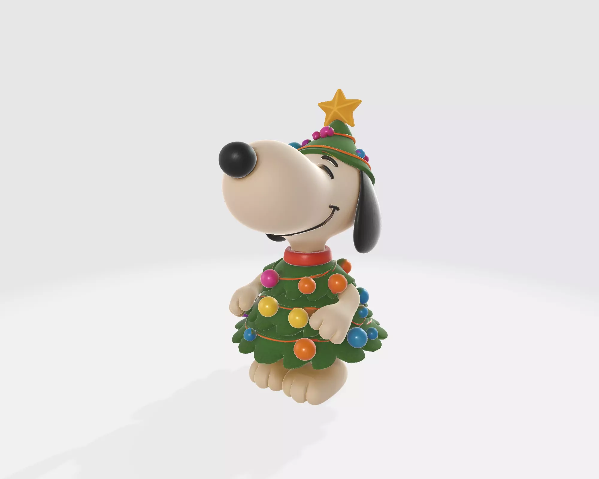 Enesco Jim Shore Snoopy Christmas Tree 3D Print 3D print model_6