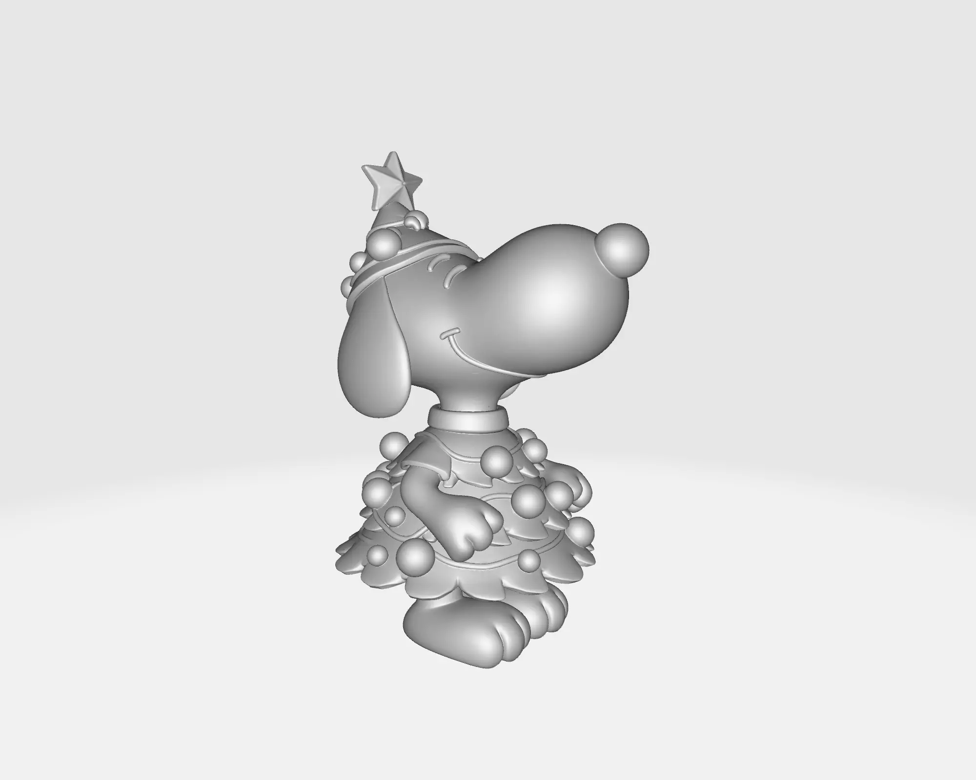 Enesco Jim Shore Snoopy Christmas Tree 3D Print 3D print model_1