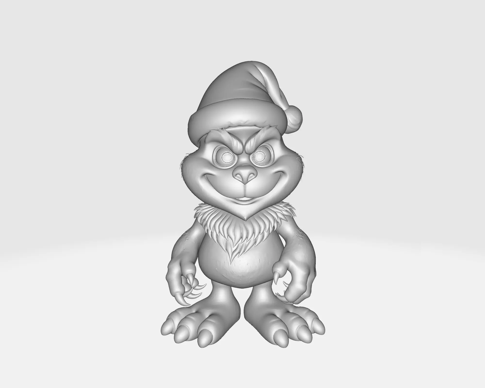 Grinch Christmas Figurine Festive Green Monster Holiday Decor 3D print model_1