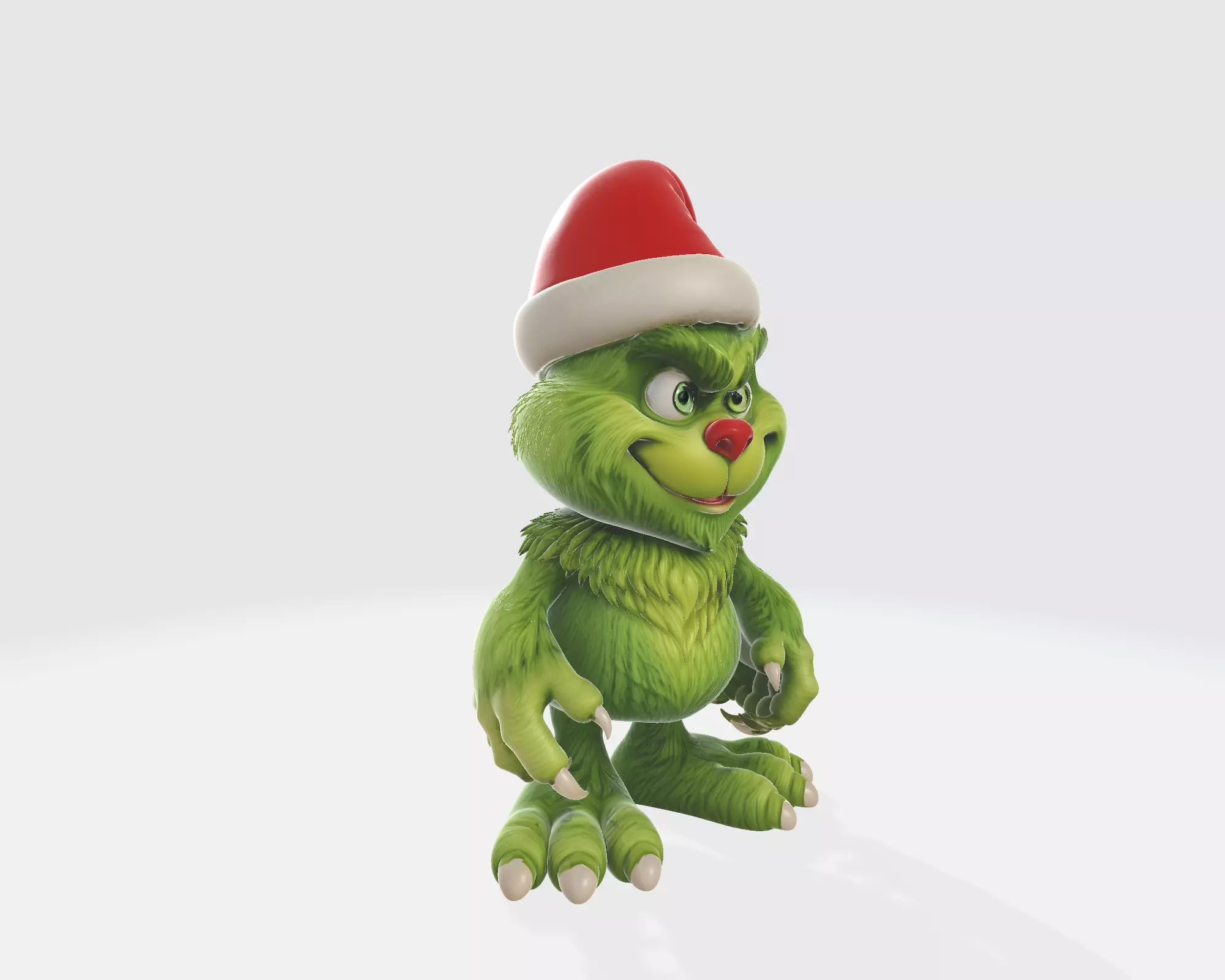 Grinch Christmas Figurine Festive Green Monster Holiday Decor 3D print model_7