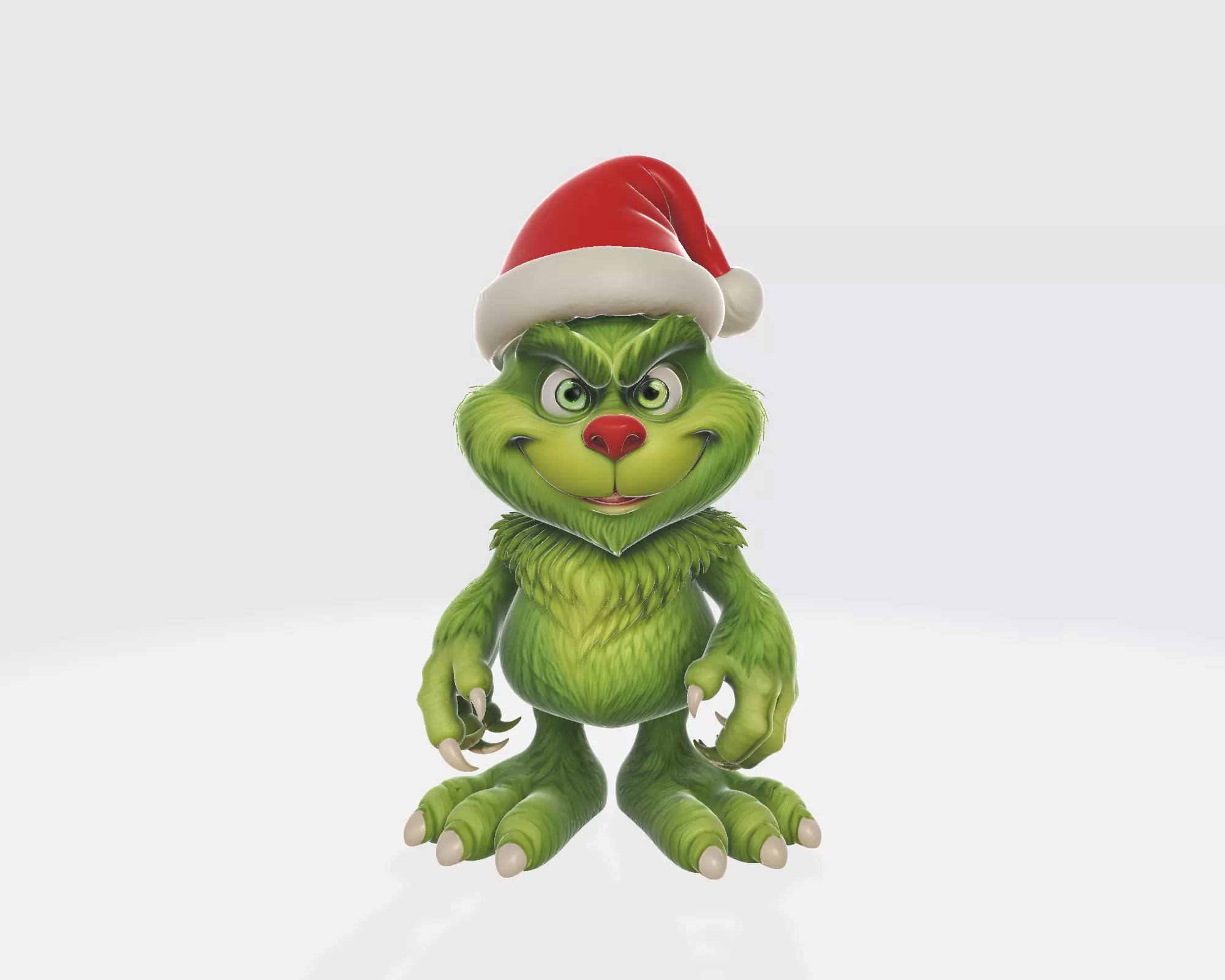 Grinch Christmas Figurine Festive Green Monster Holiday Decor 3D print model_0