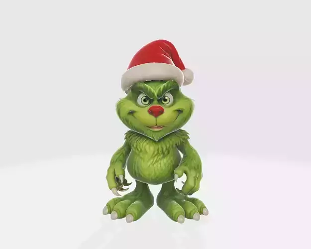 Grinch Christmas Figurine Festive Green Monster Holiday Decor 3D print model