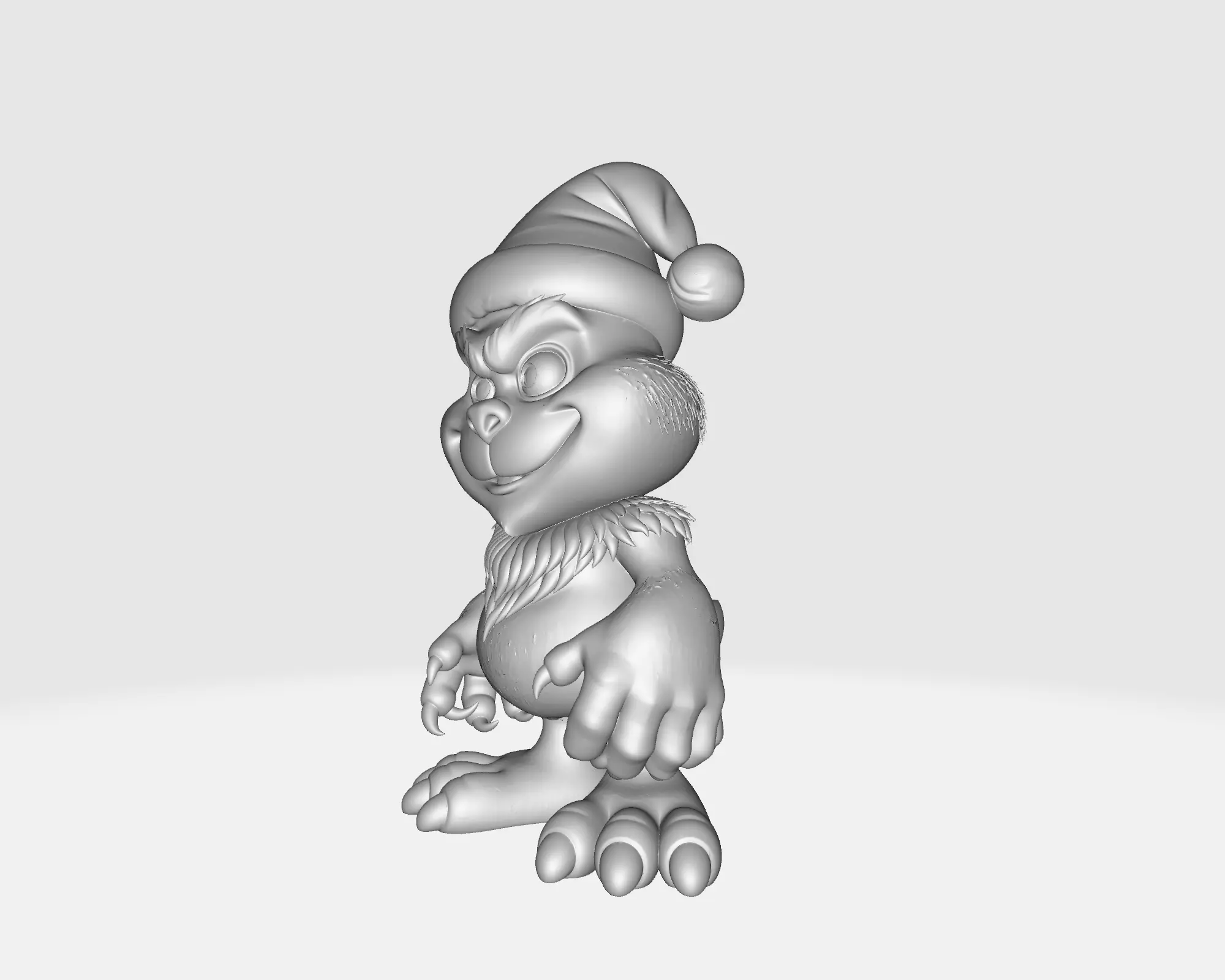 Grinch Christmas Figurine Festive Green Monster Holiday Decor 3D print model_4