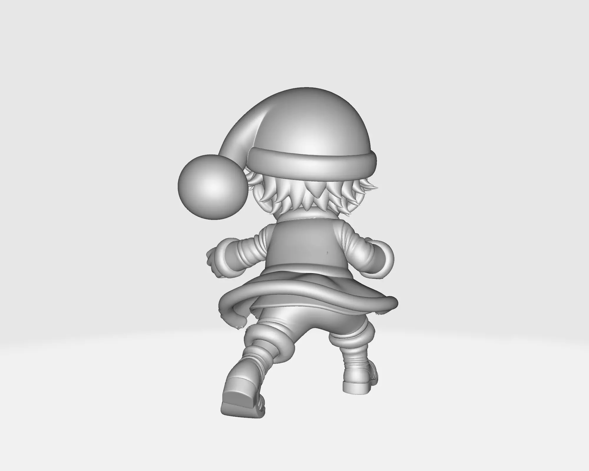 Luffy Christmas Festive Anime Pirate Figurine Santa Outfit 3D print model_3