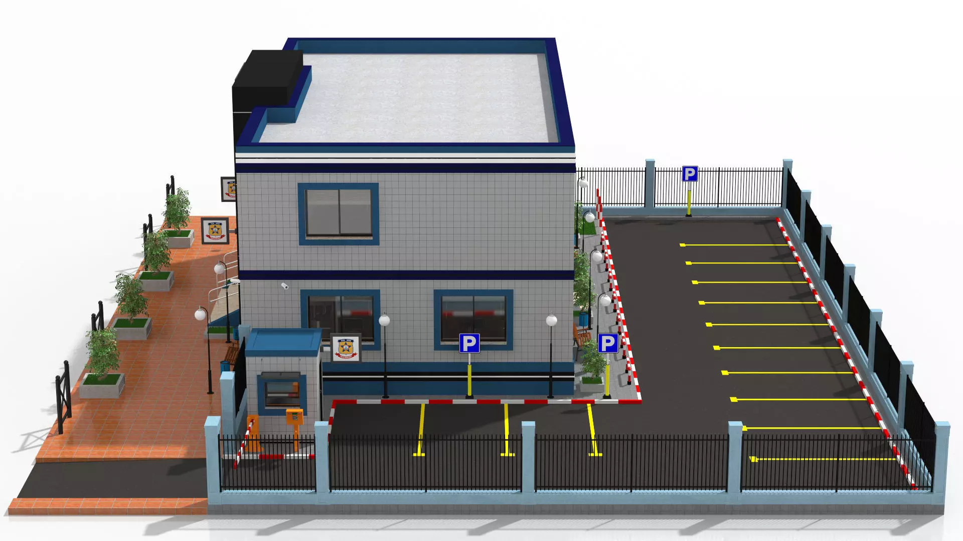 Police Station 3D model_10