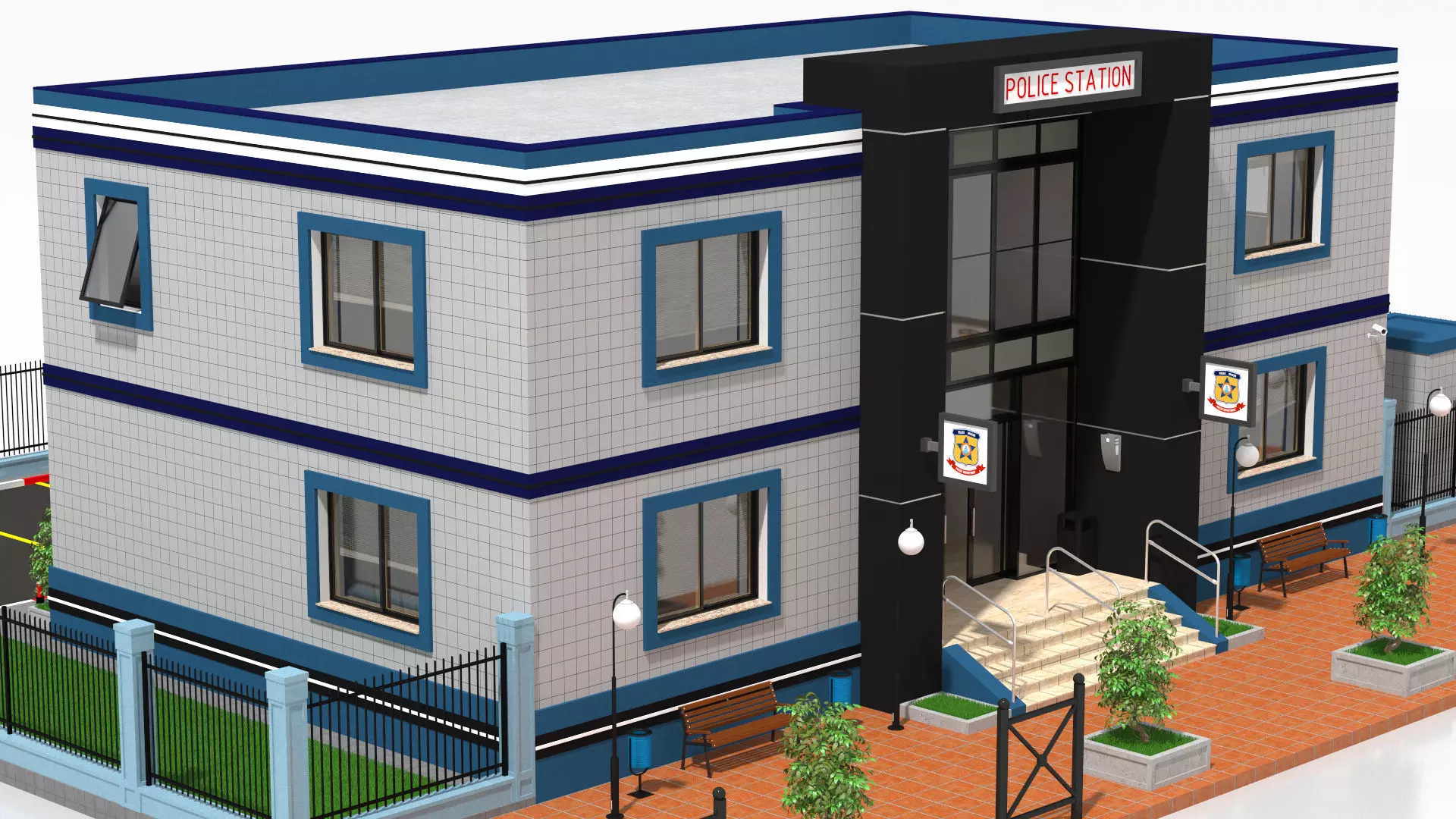 Police Station 3D model_7