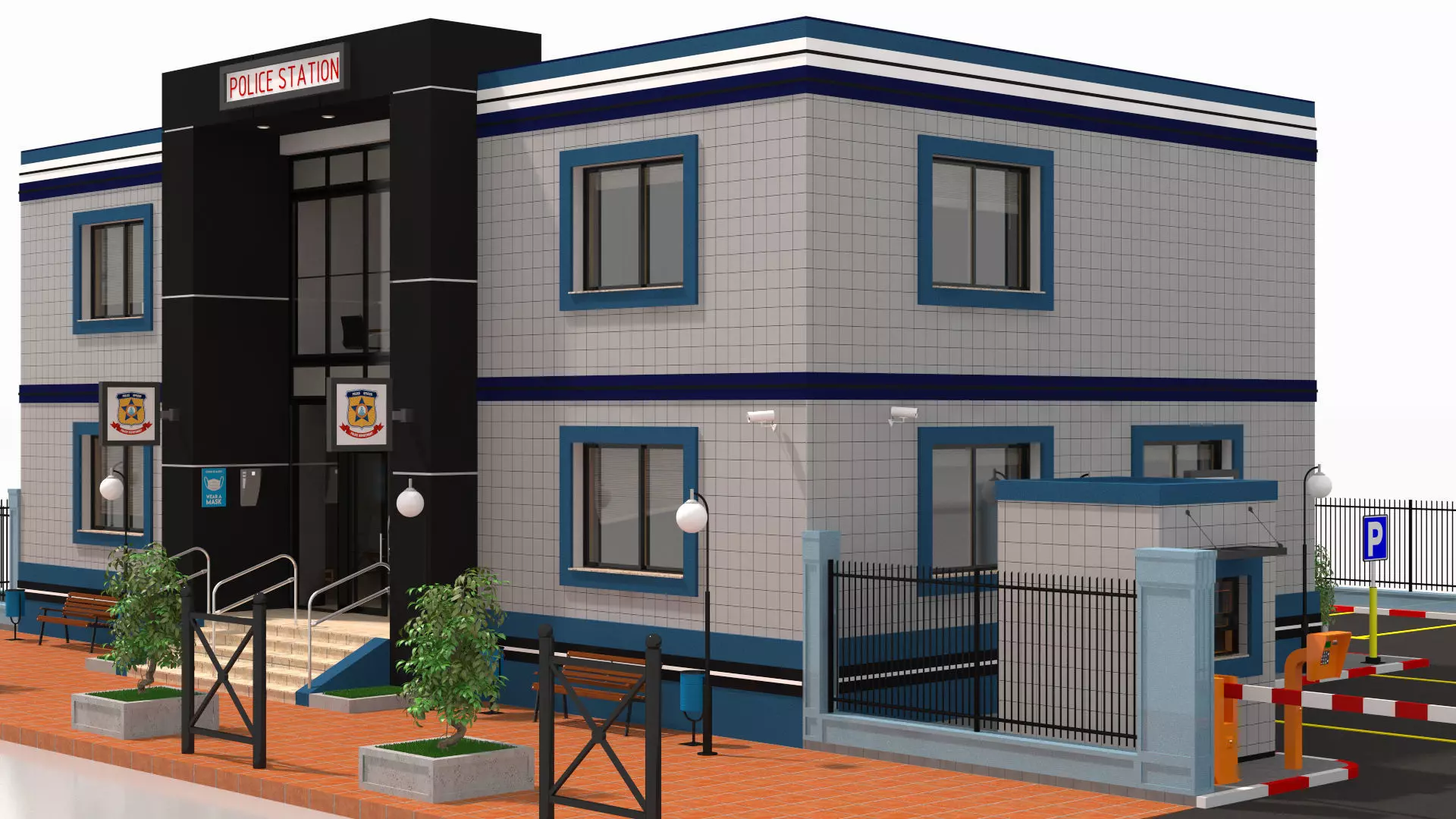 Police Station 3D model_8