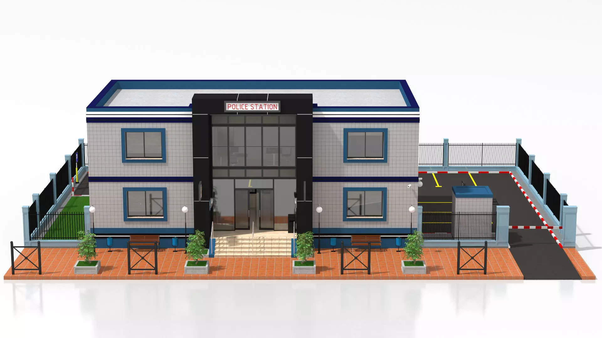 Police Station 3D model_4
