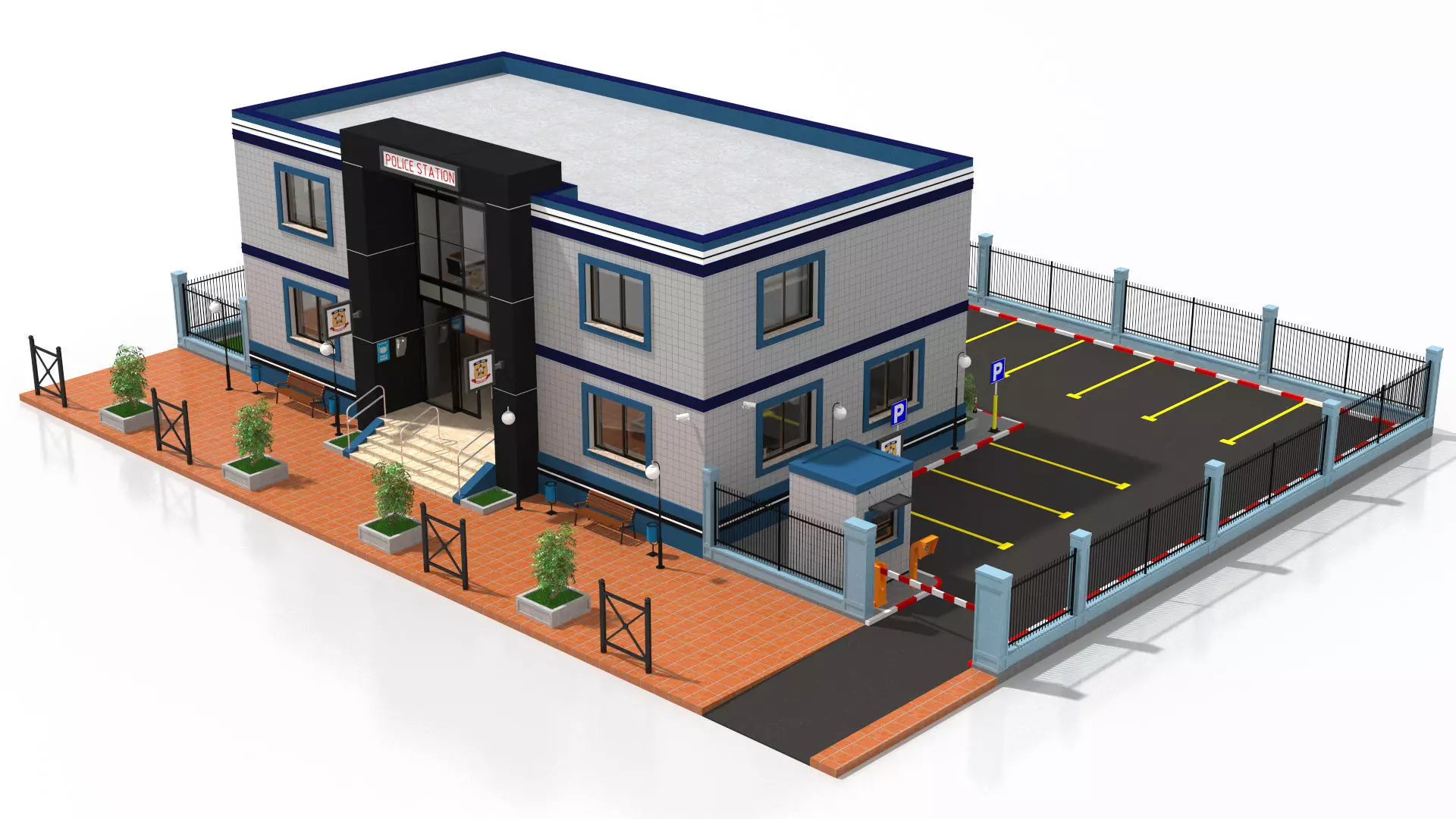 Police Station 3D model_3