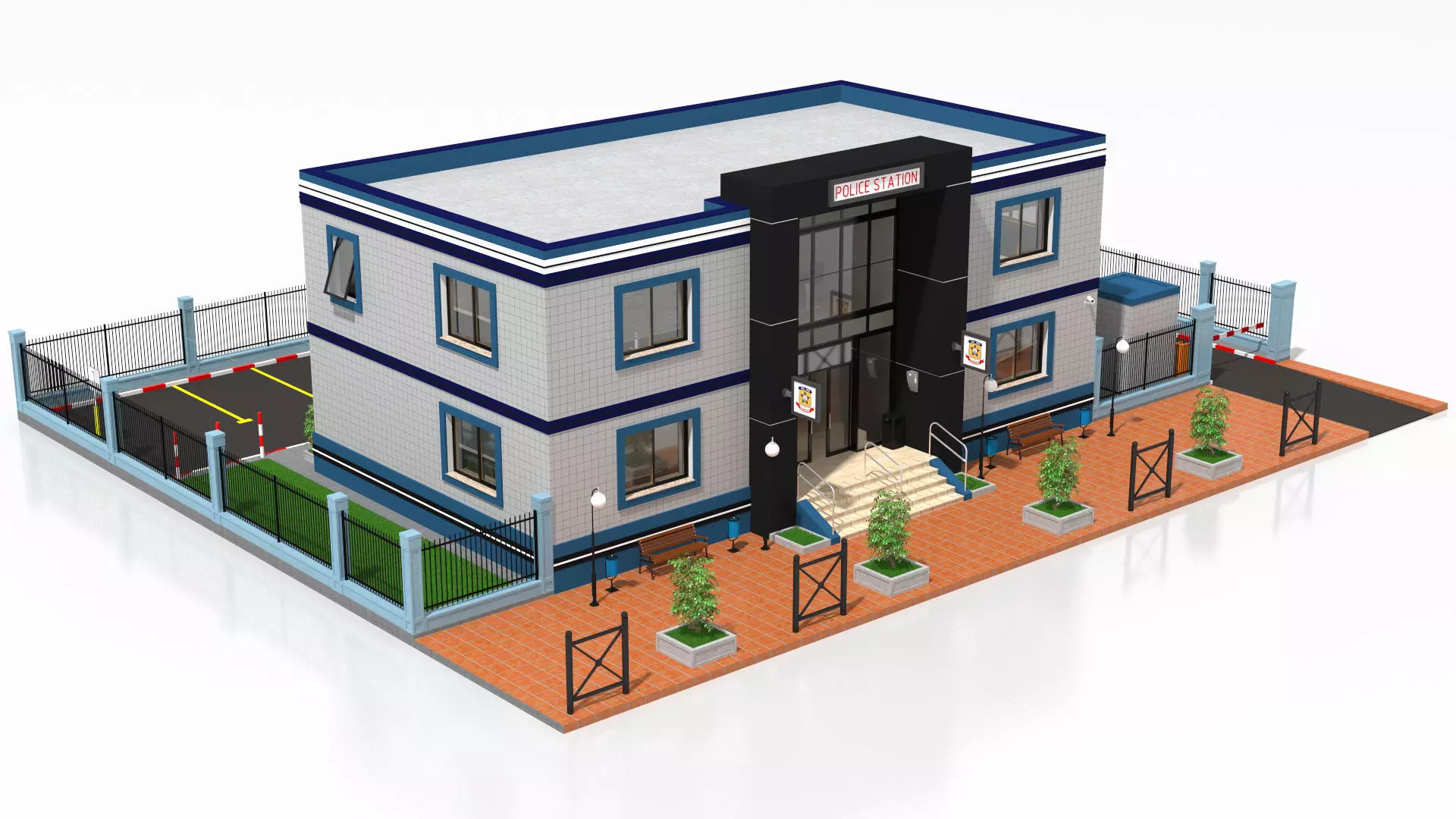 Police Station 3D model_2