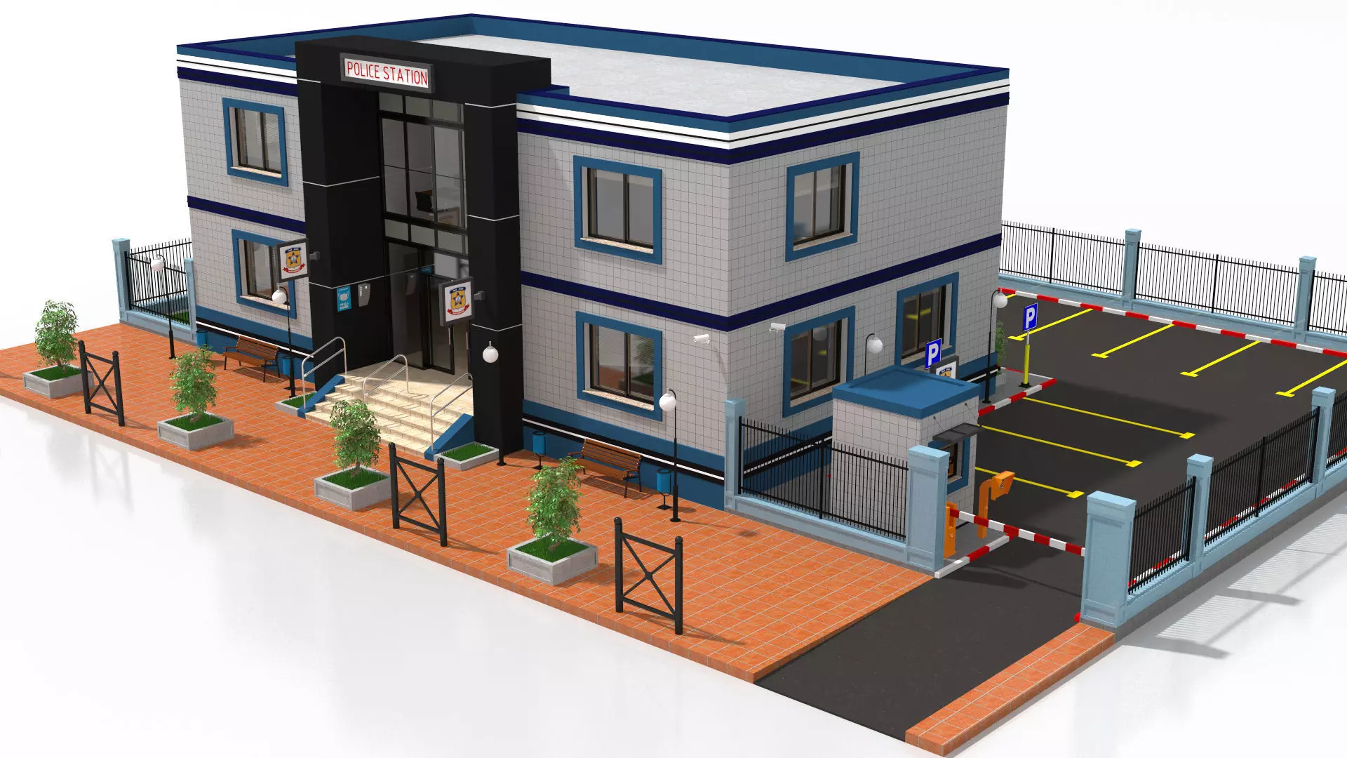 Police Station 3D model_0