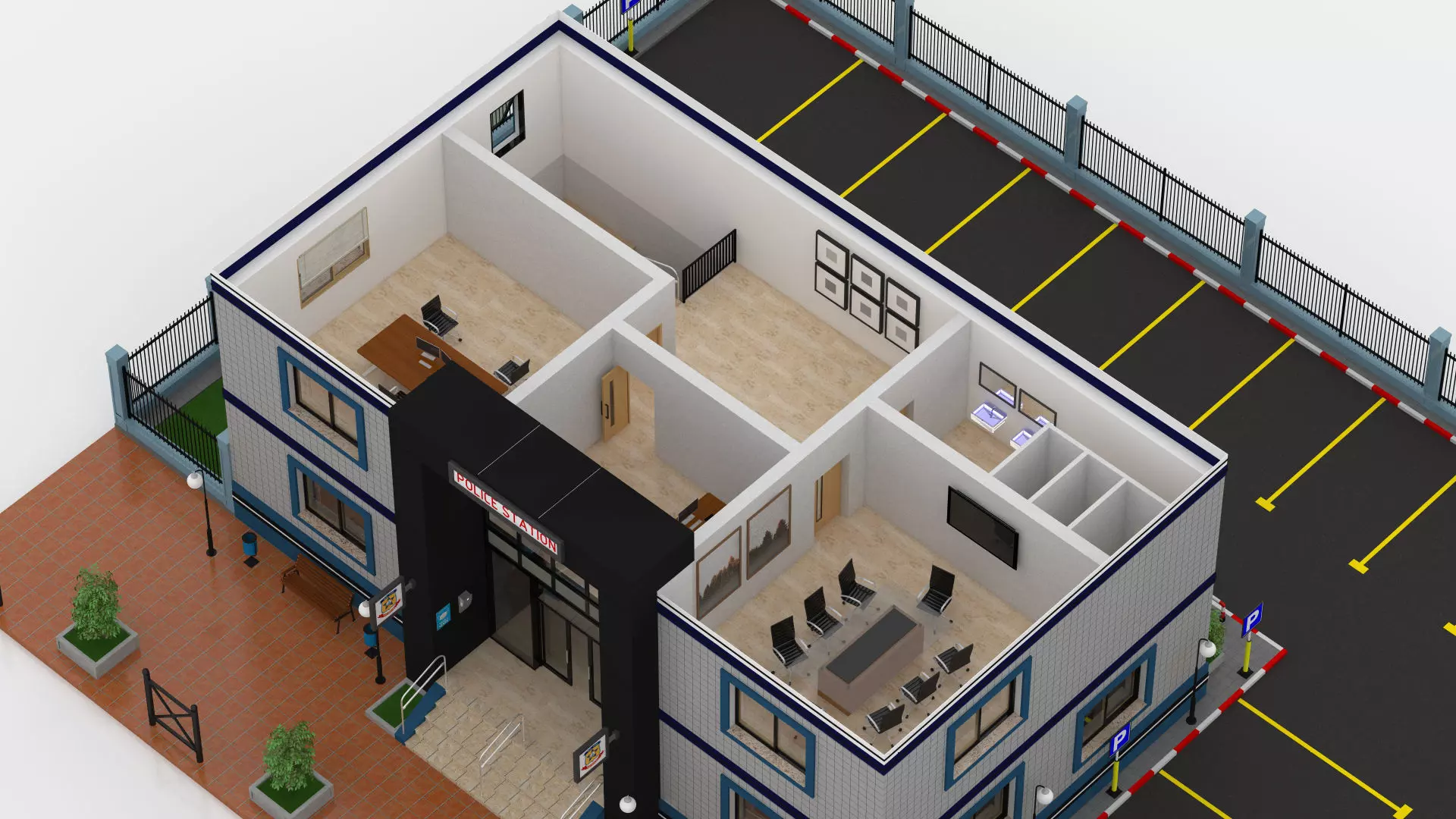 Police Station 3D model_16