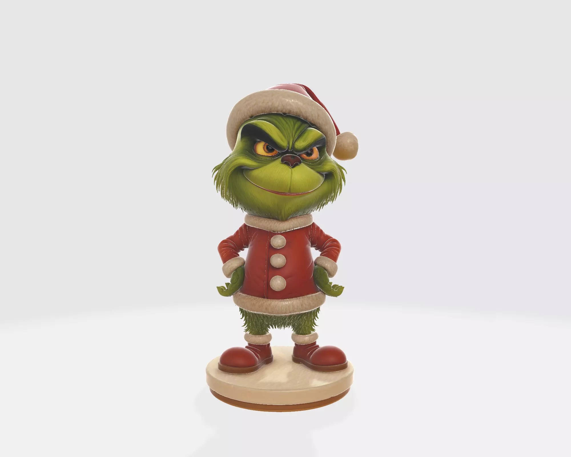 Grinch 3D Print Figure Christmas Decoration Holiday Grinch  3D print model_0