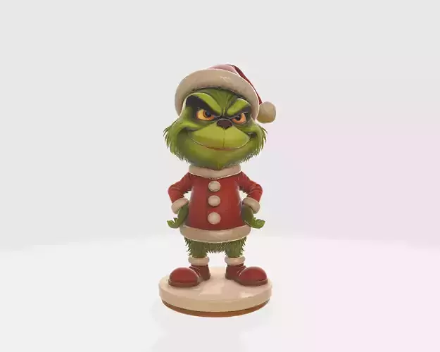 Grinch 3D Print Figure Christmas Decoration Holiday Grinch  3D print model
