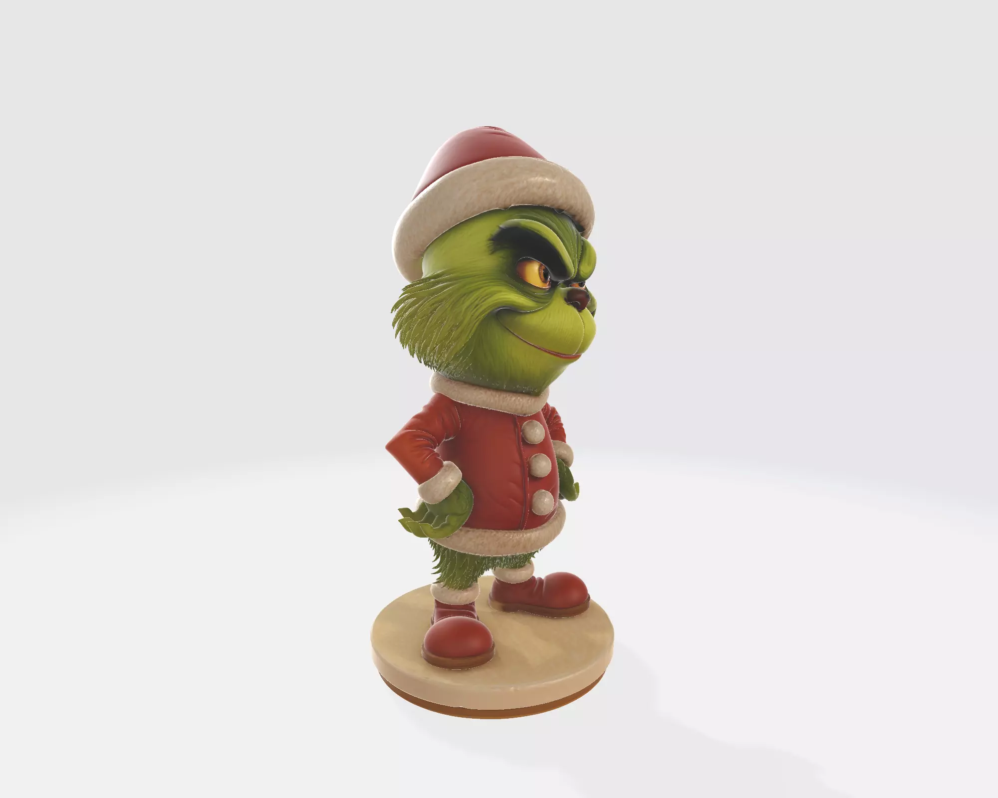 Grinch 3D Print Figure Christmas Decoration Holiday Grinch  3D print model_7