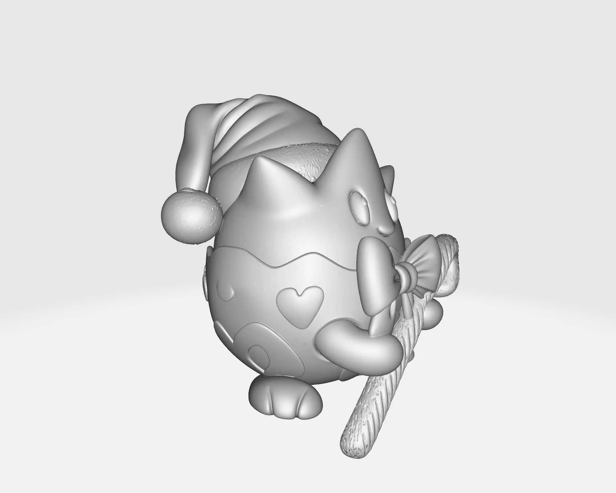 Christmas Togepi Cute Pokemon Holiday Figurine 3D print model_4