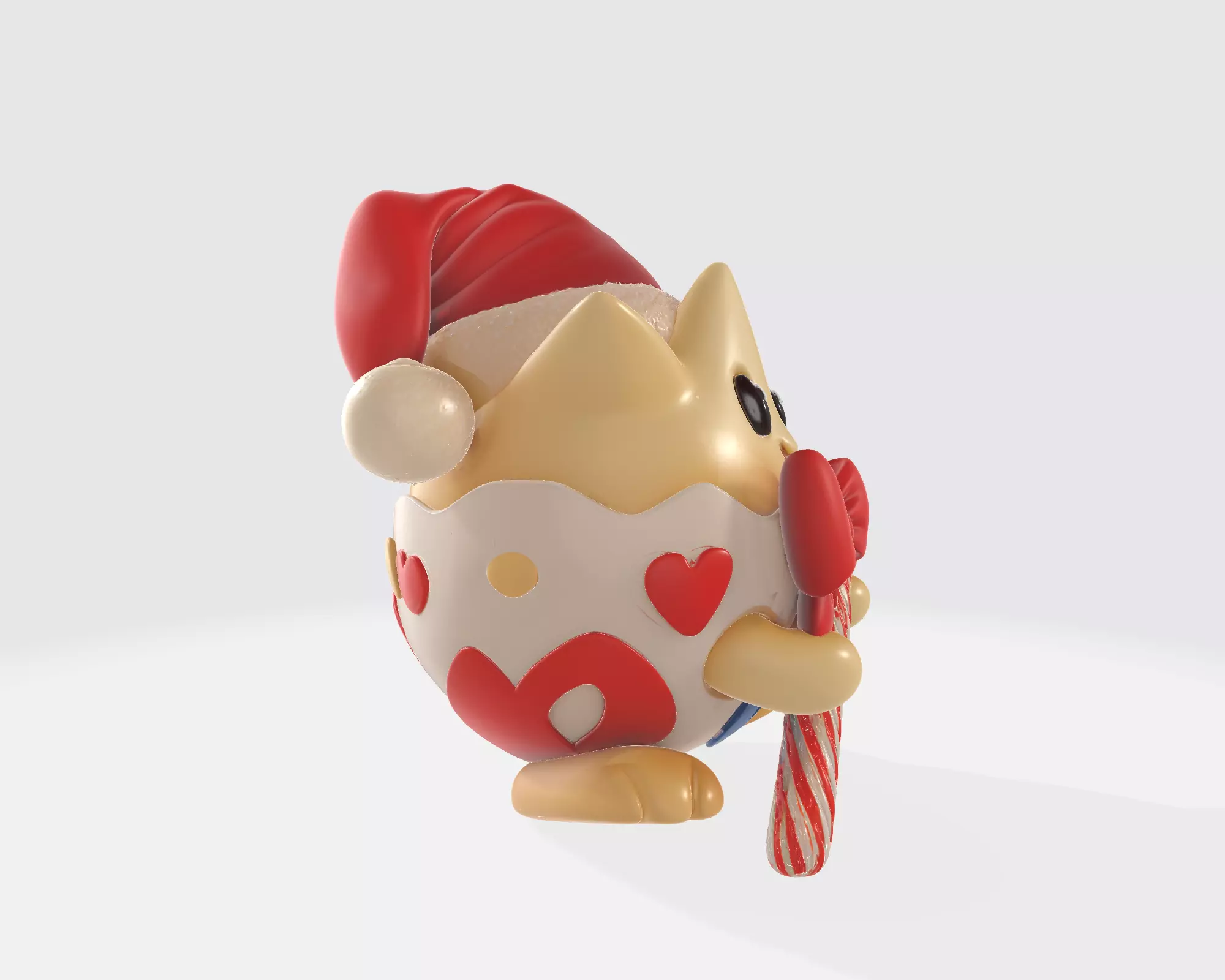 Christmas Togepi Cute Pokemon Holiday Figurine 3D print model_8