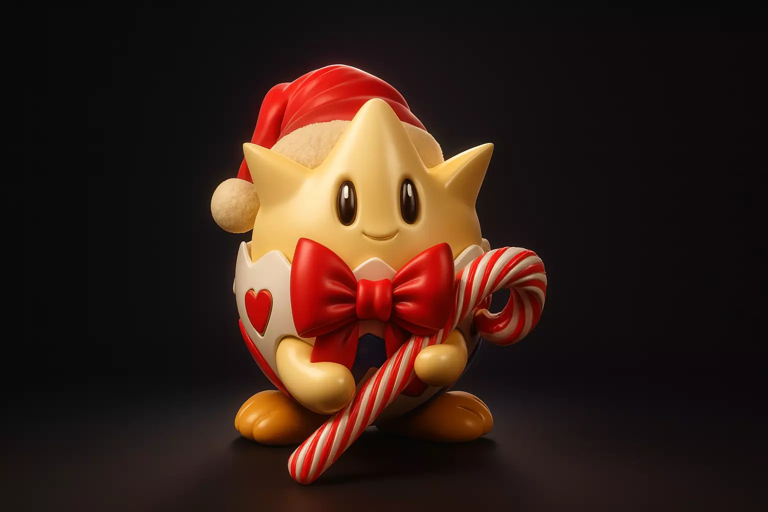Christmas Togepi Cute Pokemon Holiday Figurine 3D print model_0