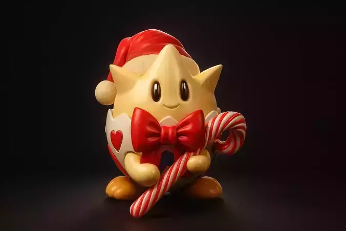 Christmas Togepi Cute Pokemon Holiday Figurine 3D print model Christmas Togepi Cute Pokemon Holiday Figurine 3D print model