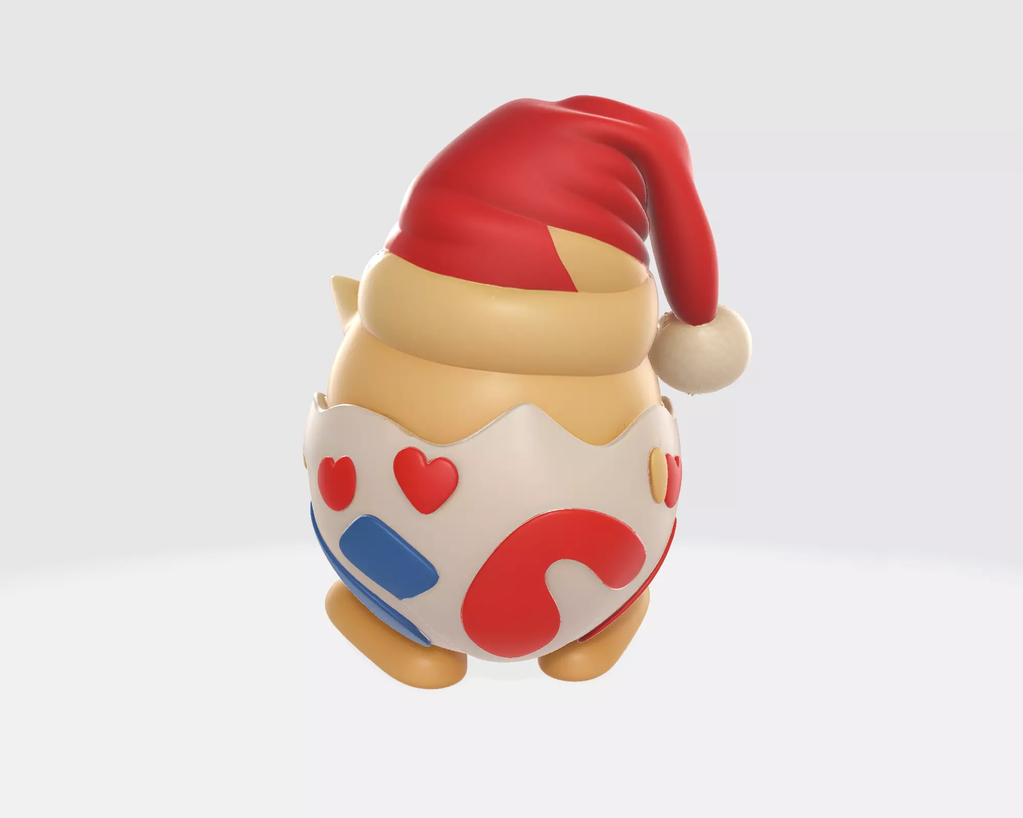 Christmas Togepi Cute Pokemon Holiday Figurine 3D print model_7