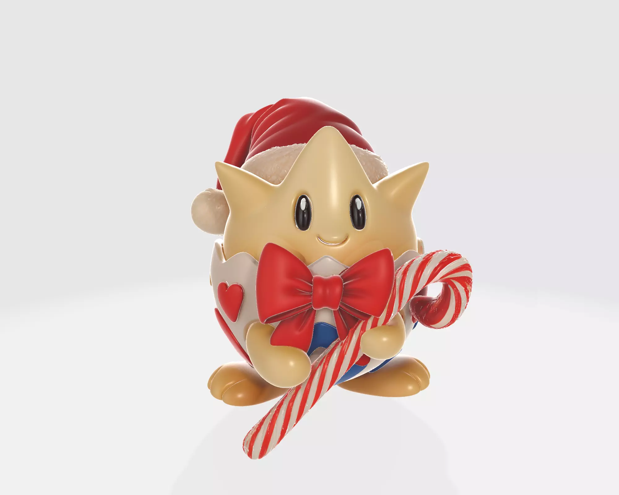 Christmas Togepi Cute Pokemon Holiday Figurine 3D print model_5